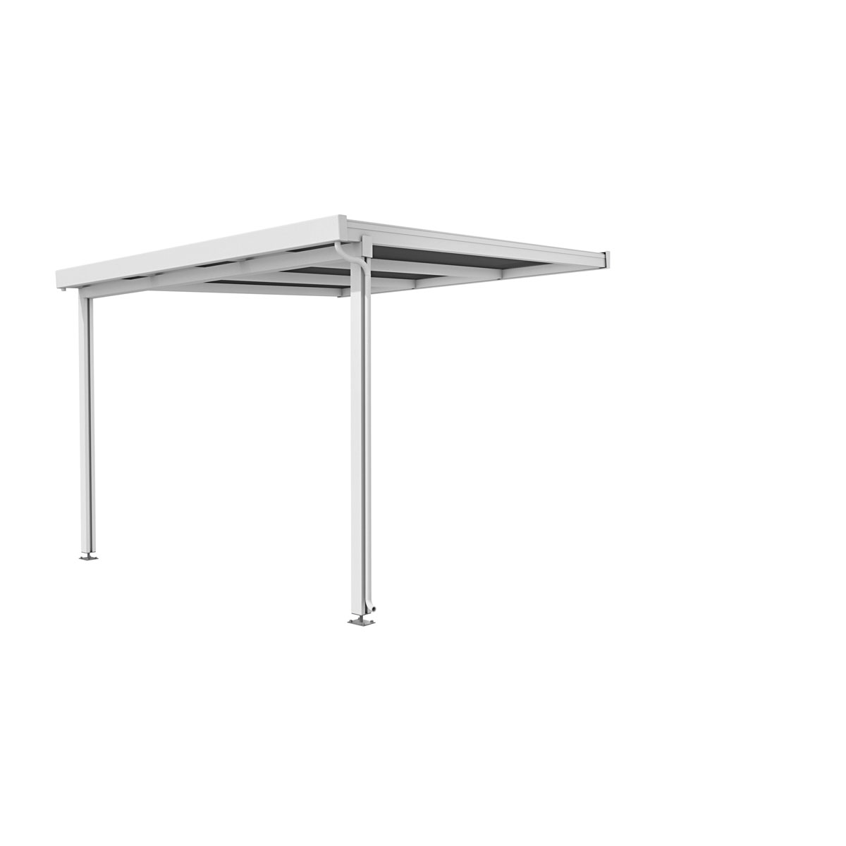 gutta Terrassenüberdachung Standard weiß 3,06 x 3,06 m Bild 1