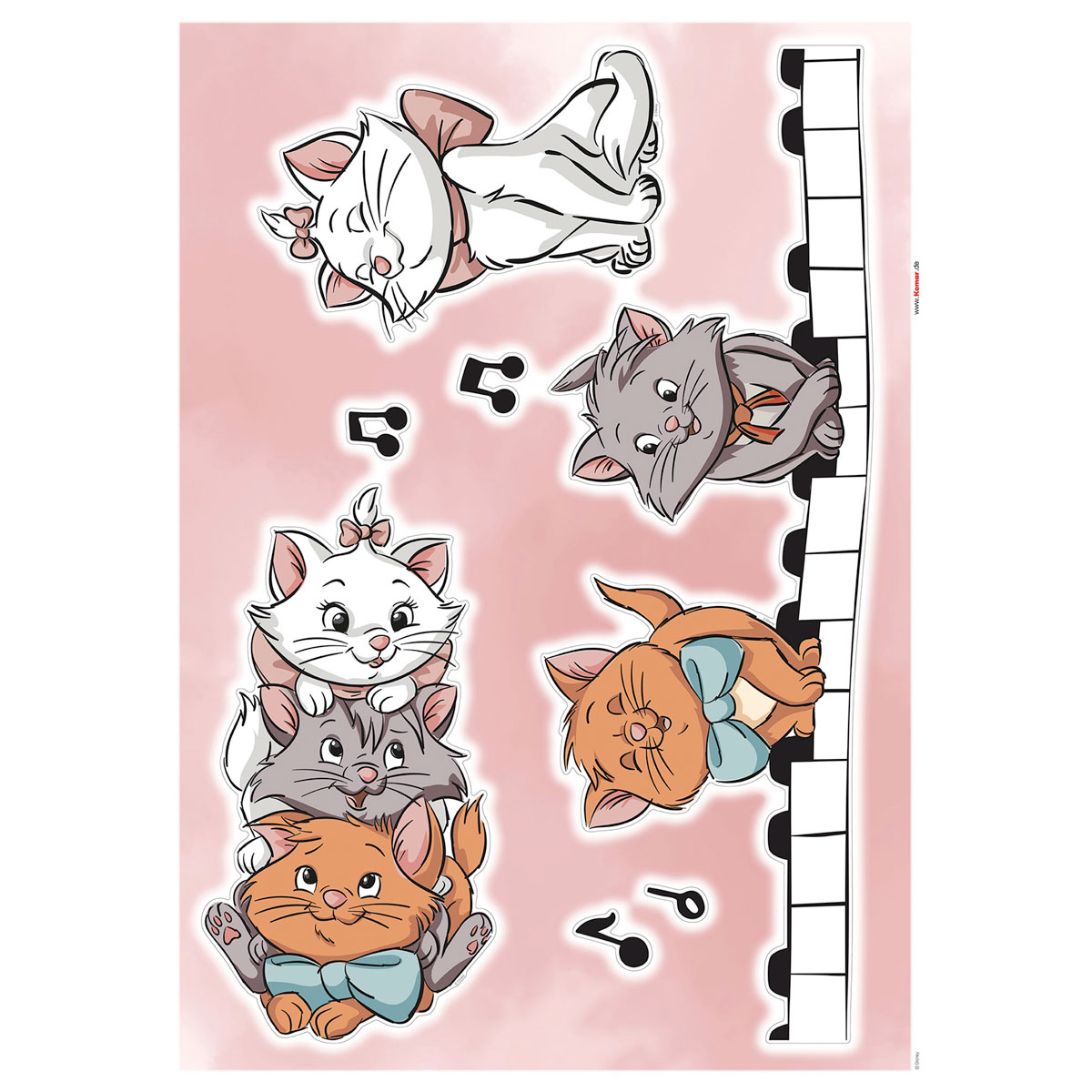 Komar  Wandtattoo Aristocats Kittens 50x70 cm Bild 2