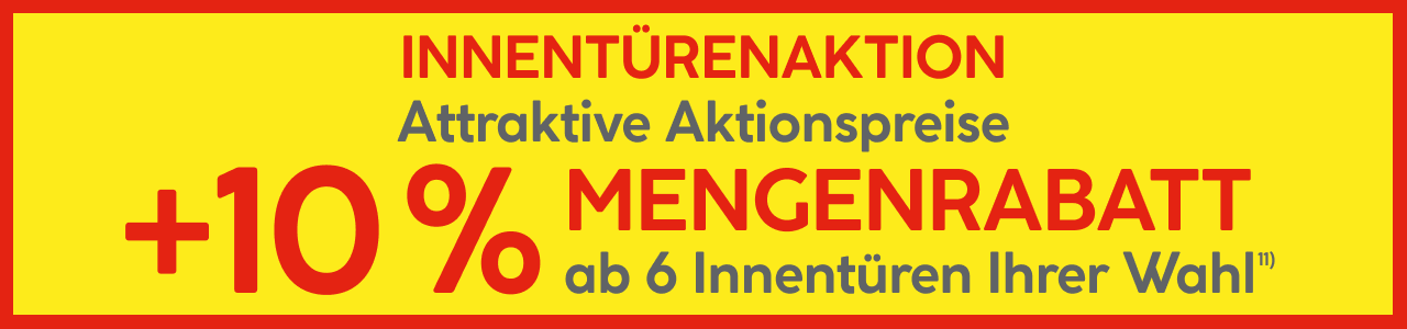 Mengenrabatt-Aktion auf Innentüren
