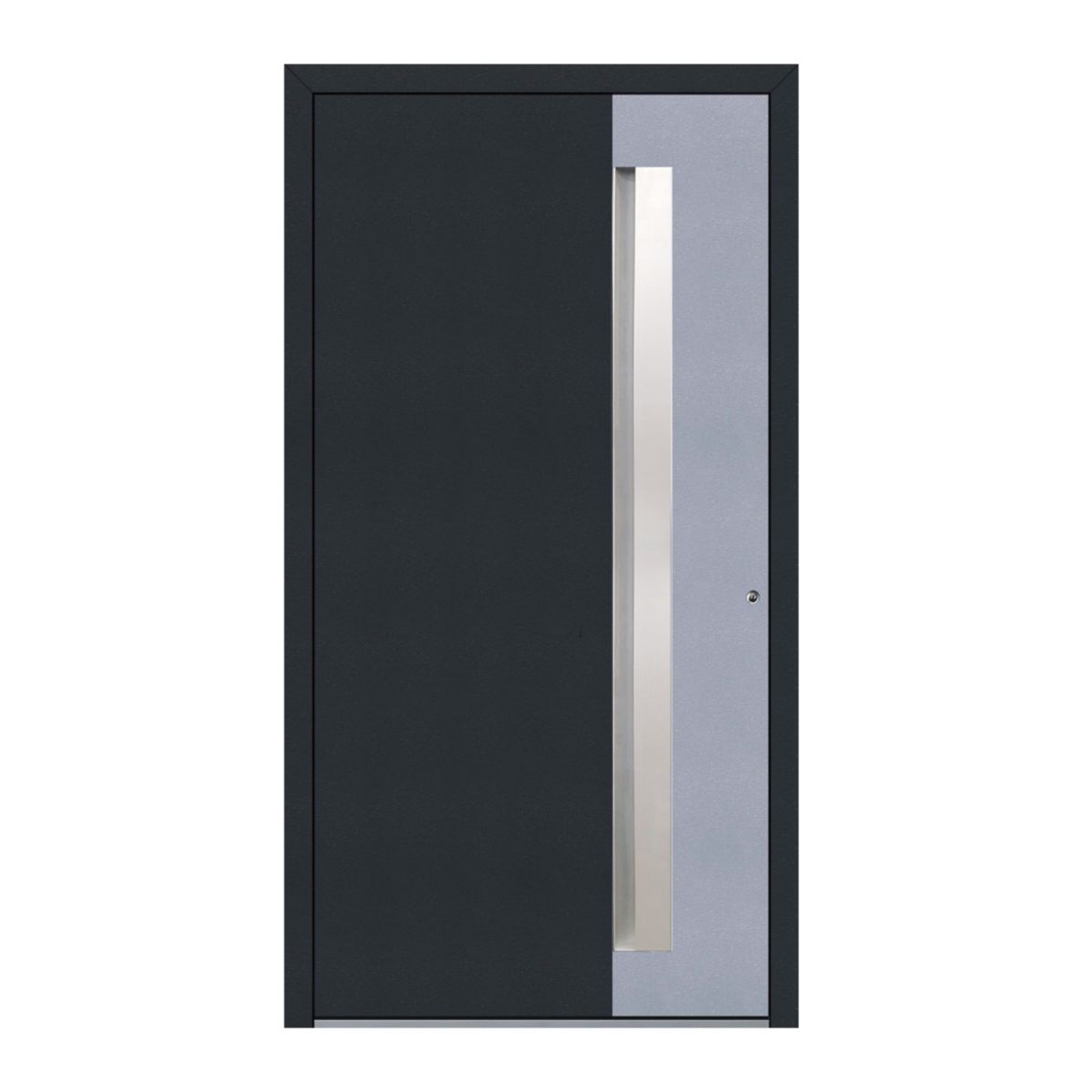 Schüco Aluminium Haustür 806 Bologna Excellent 1100 x 2100 mm RAL9016/7040/7016 DR