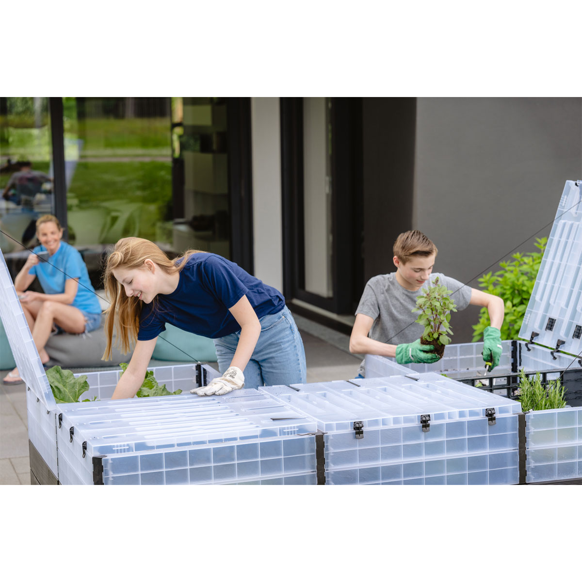 Garantia  Hochbeet Ergo Quadro TurboPlus U L 80t Wood, inkl. FLORA Wassersparsystem Bild 6