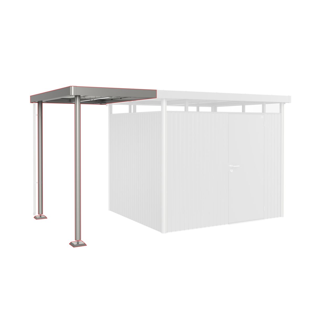 Biohort SEITENDACH GHH H3 Gr. S quarzgrau-metallic