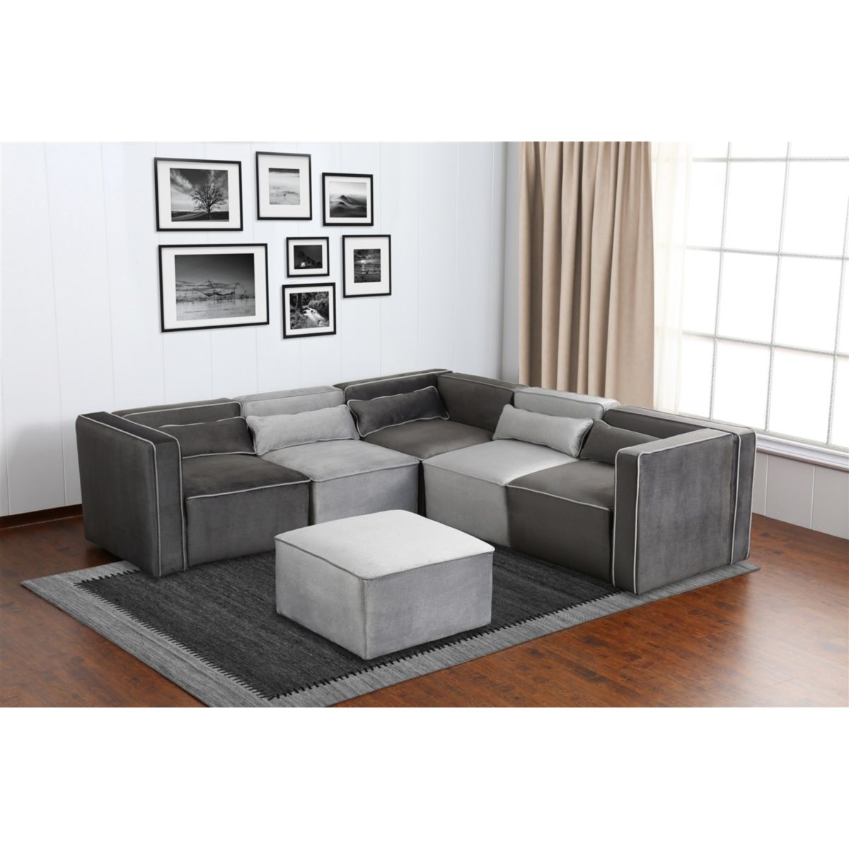 Polsterhocker Presley 325 dunkelblau Bild 5