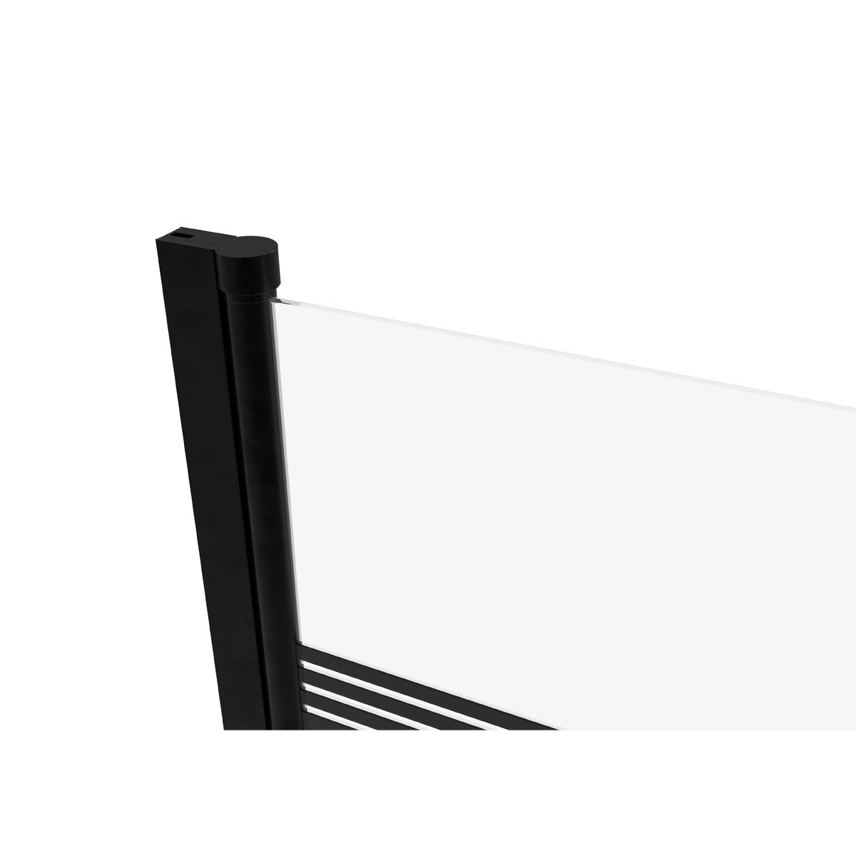 Aurlane Badewannenfaltwand Black Elegance Streifen 75 x 140 cm  Bild 4