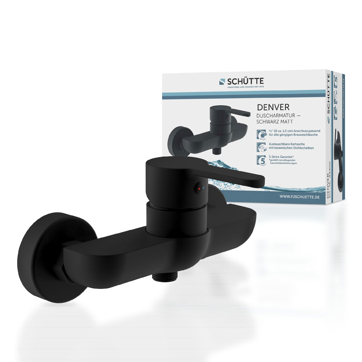 Schütte Duscharmatur Denver schwarz matt Bild 3