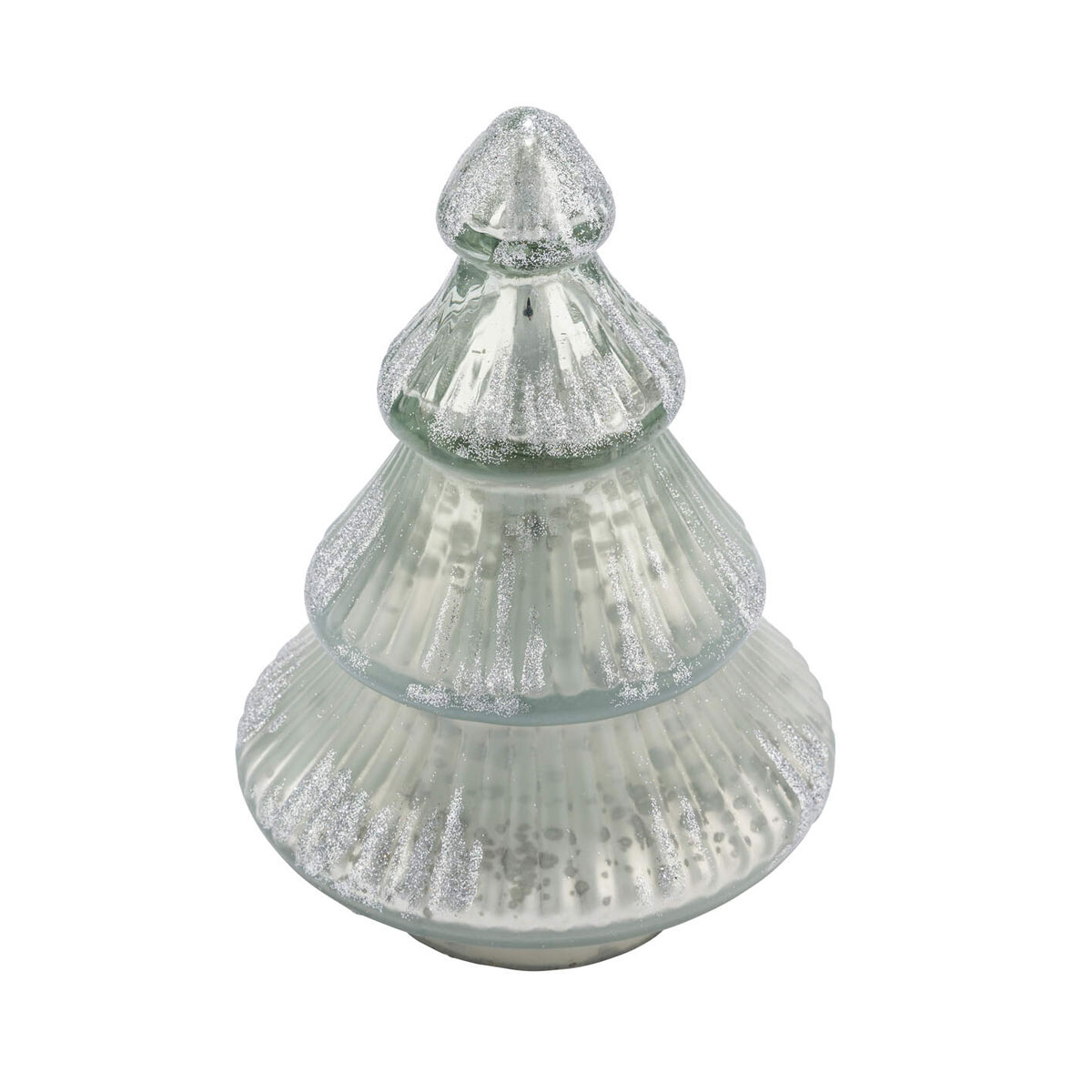 Glastanne silber 14 x 14 x 20 cm Bild 1