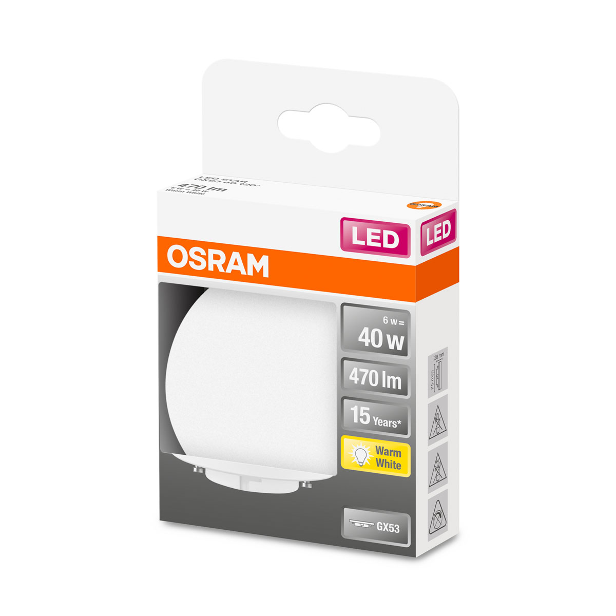 Osram LED-Lampe GX53 40W warmweiß Bild 2