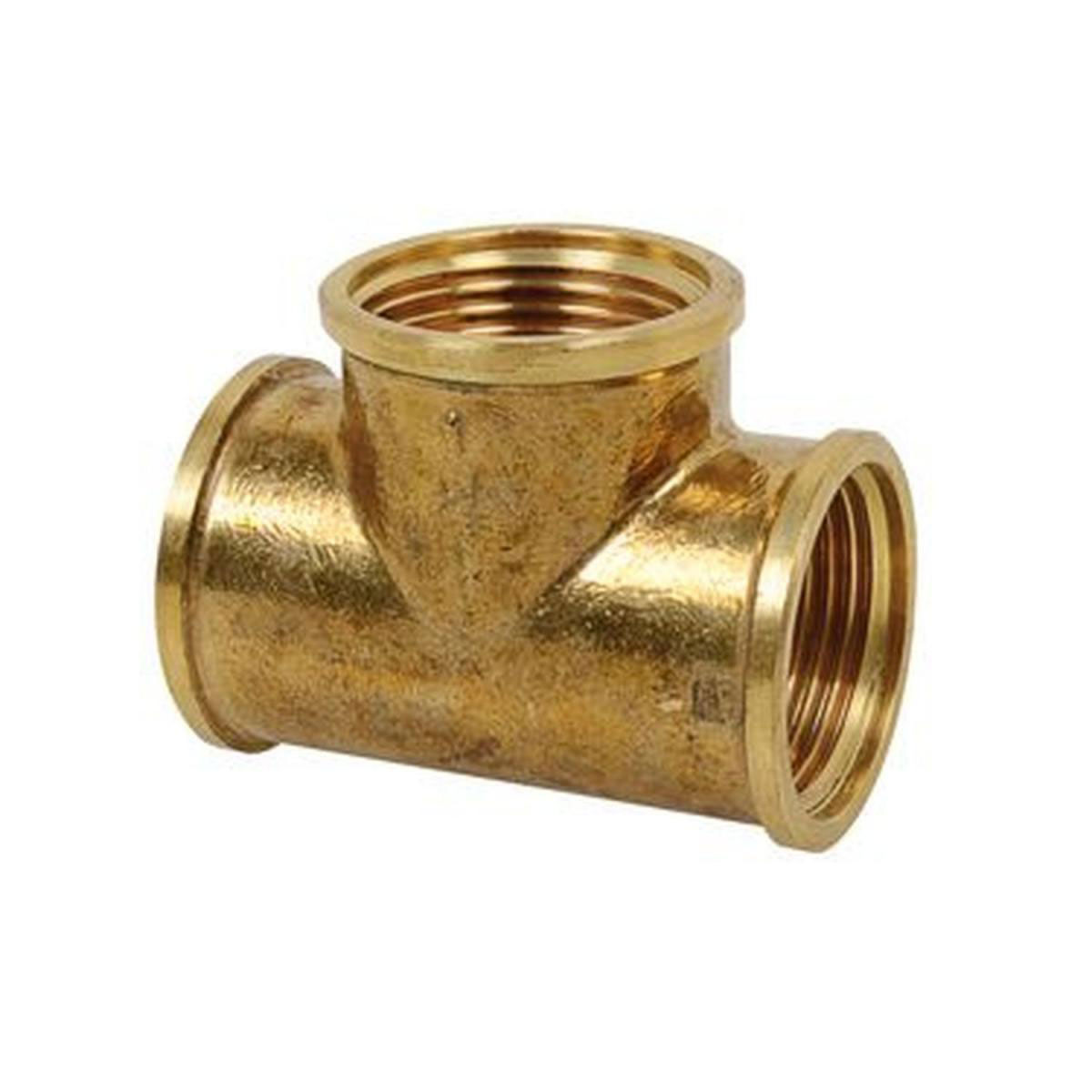 Kirchhoff T-Stück ¾ IG Messing blank