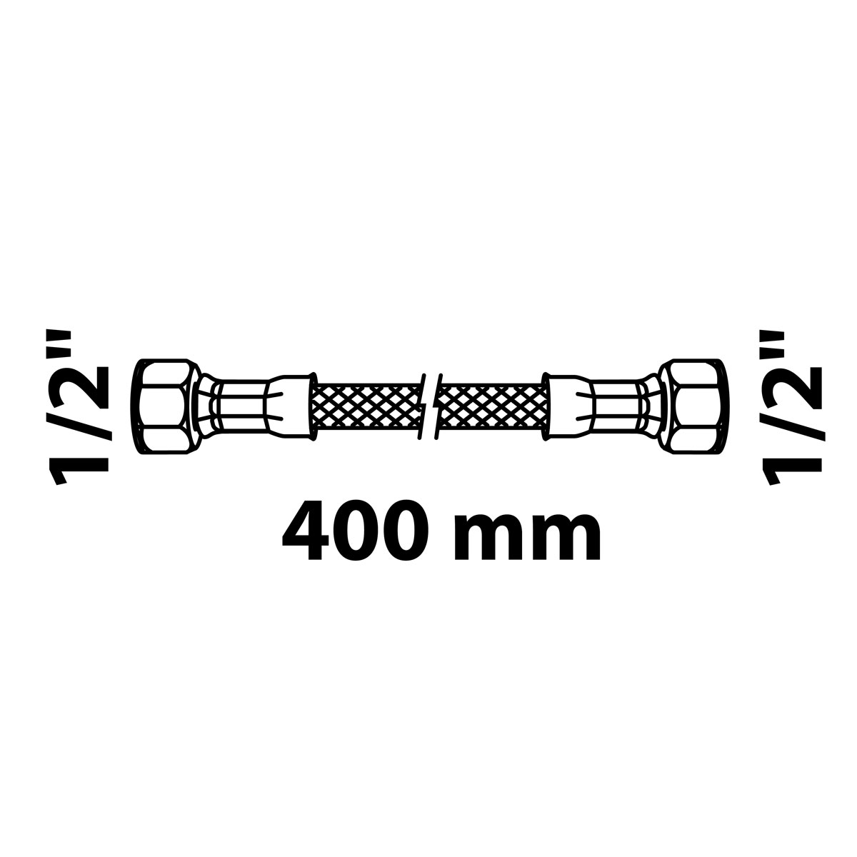 Kirchhoff Flex-Anschlussschlauch 40 cm 1/2" x 1/2" IG Bild 2