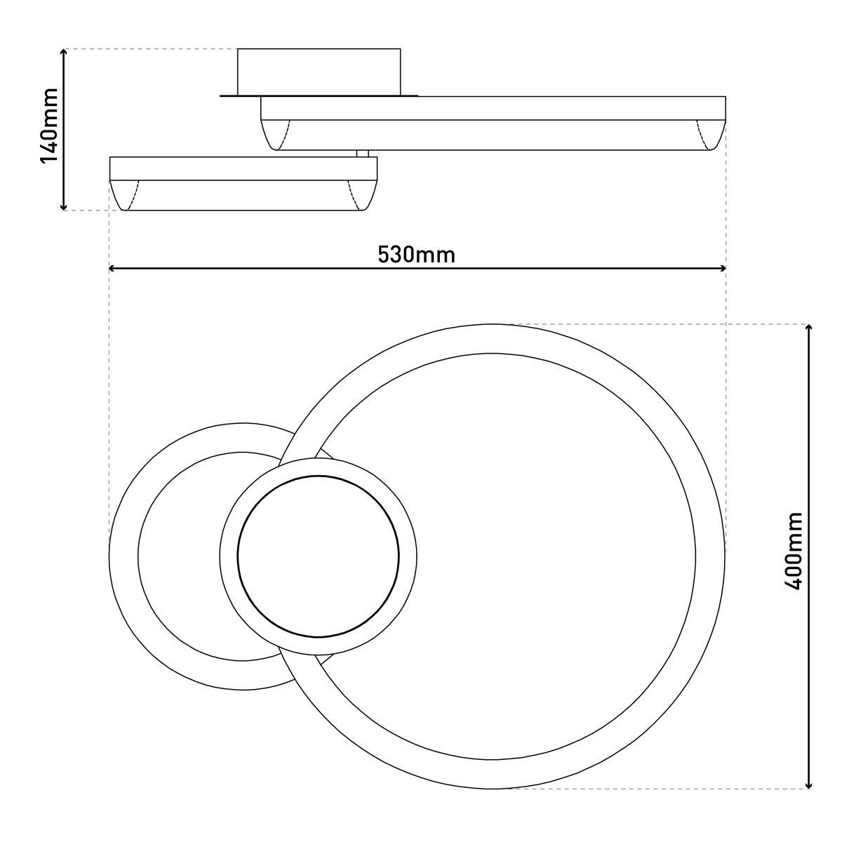 näve LED-Deckenleuchte Circulo schwarz dimmbar Bild 12