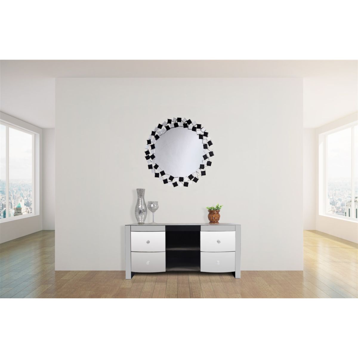 Wandspiegel Mosaic 1825 silber schwarz Bild 4