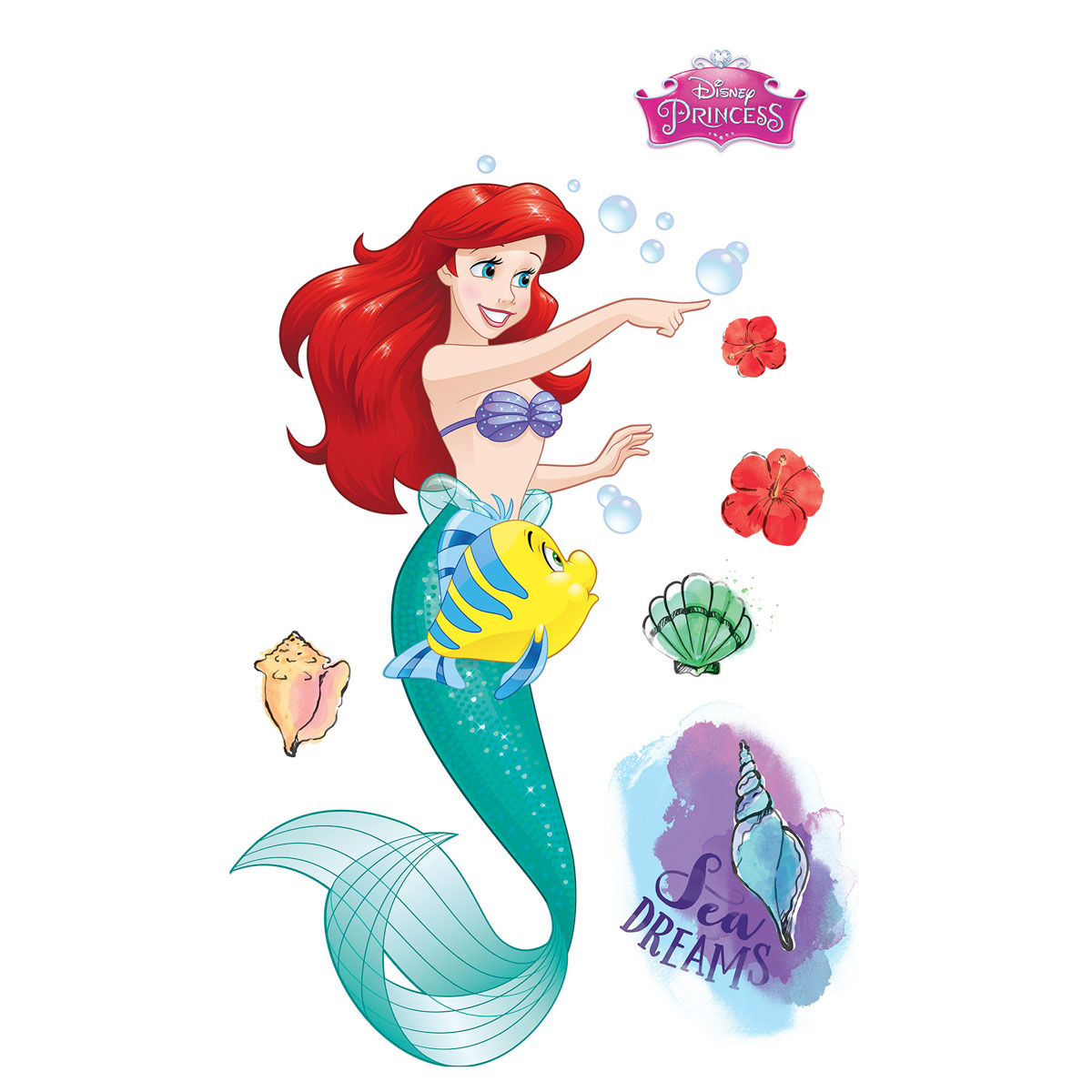 Komar  Selbstklebende Vlies Wandtattoo Ariel XXL 127x200 cm Bild 2