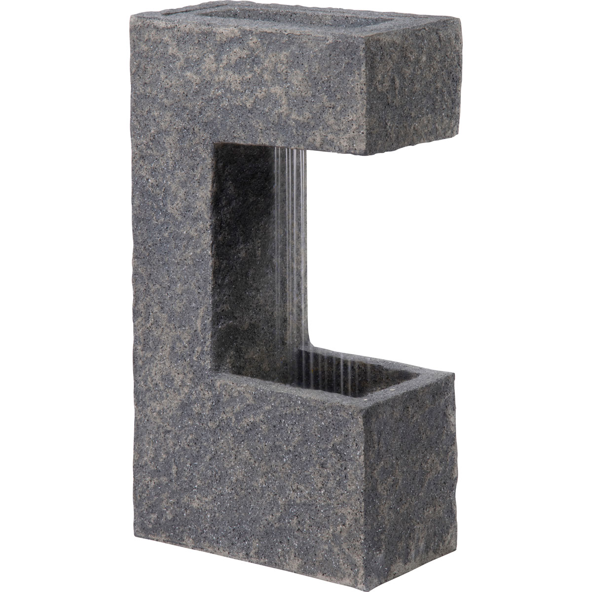 dobar Design-Gartenbrunnen mit Pflanzkasten 20,5 x 70 x 39 cm grau Bild 6
