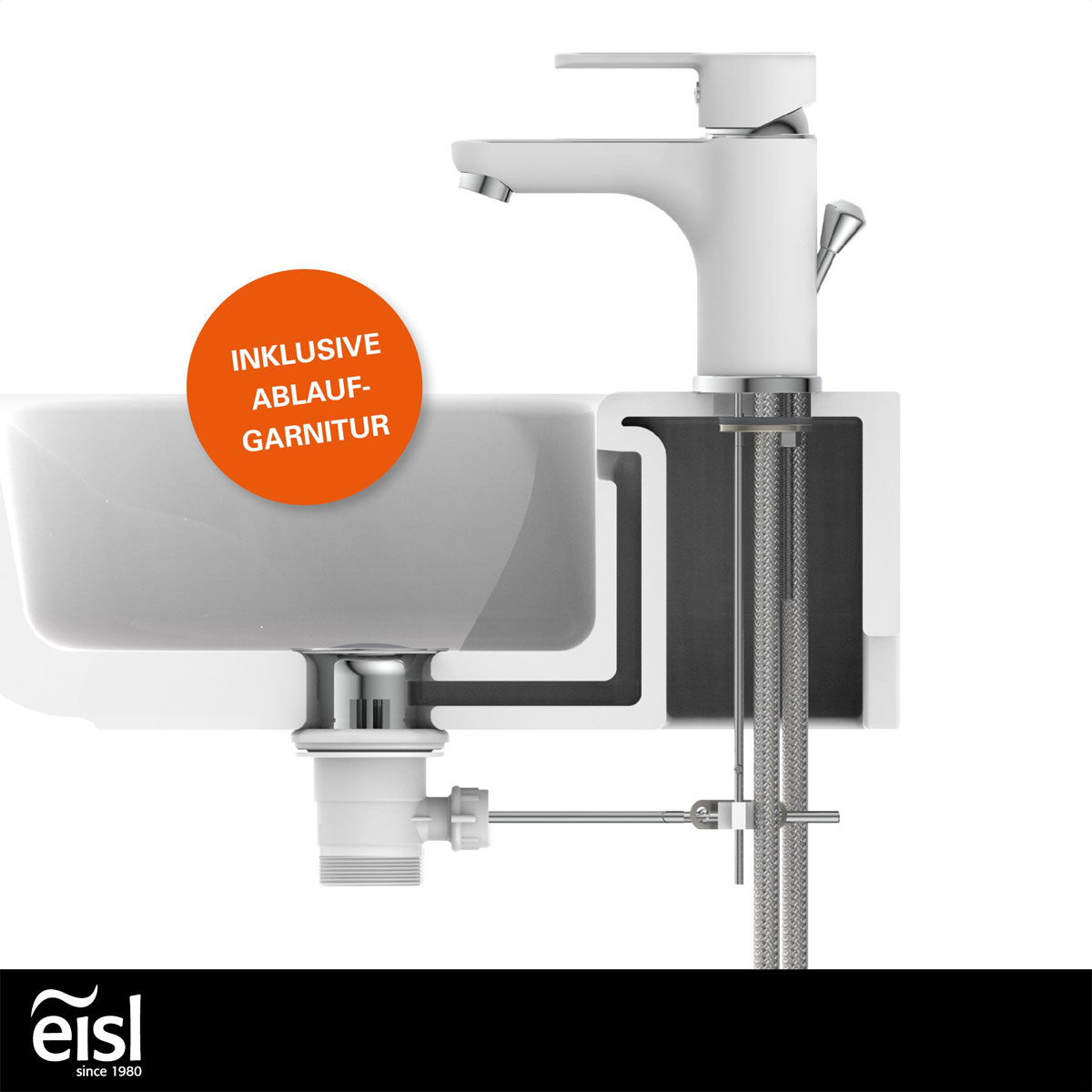 Waschtischarmatur Diziani chrom- weiß Bild 9