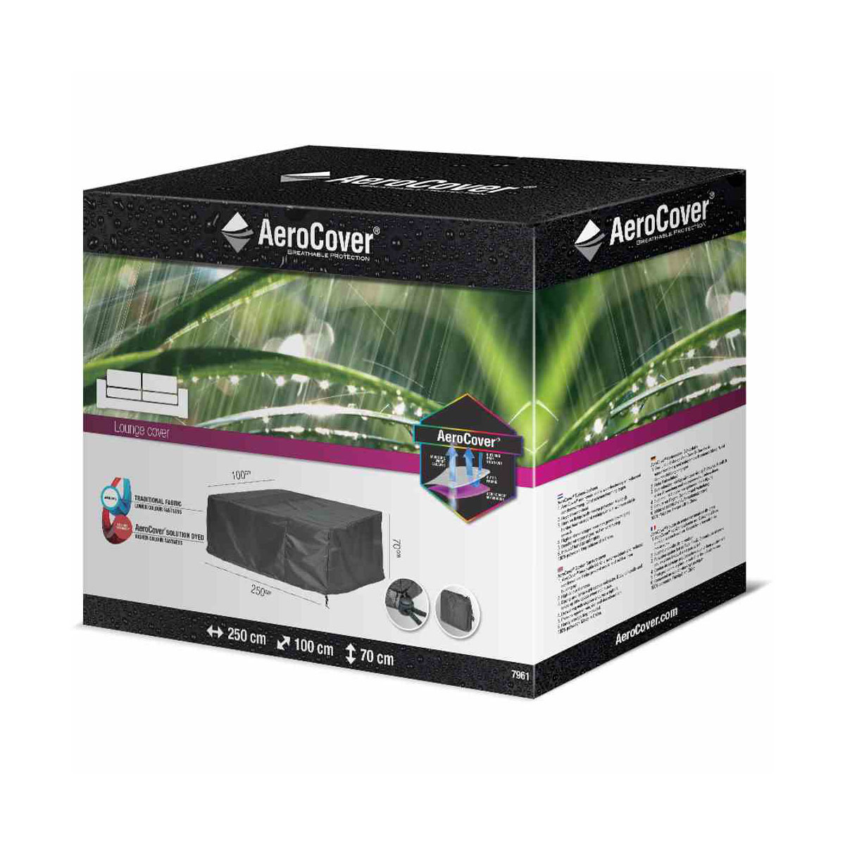 AeroCover Schutzhülle für Loungebänke 205 x 100 x 70 cm anthrazit Bild 1