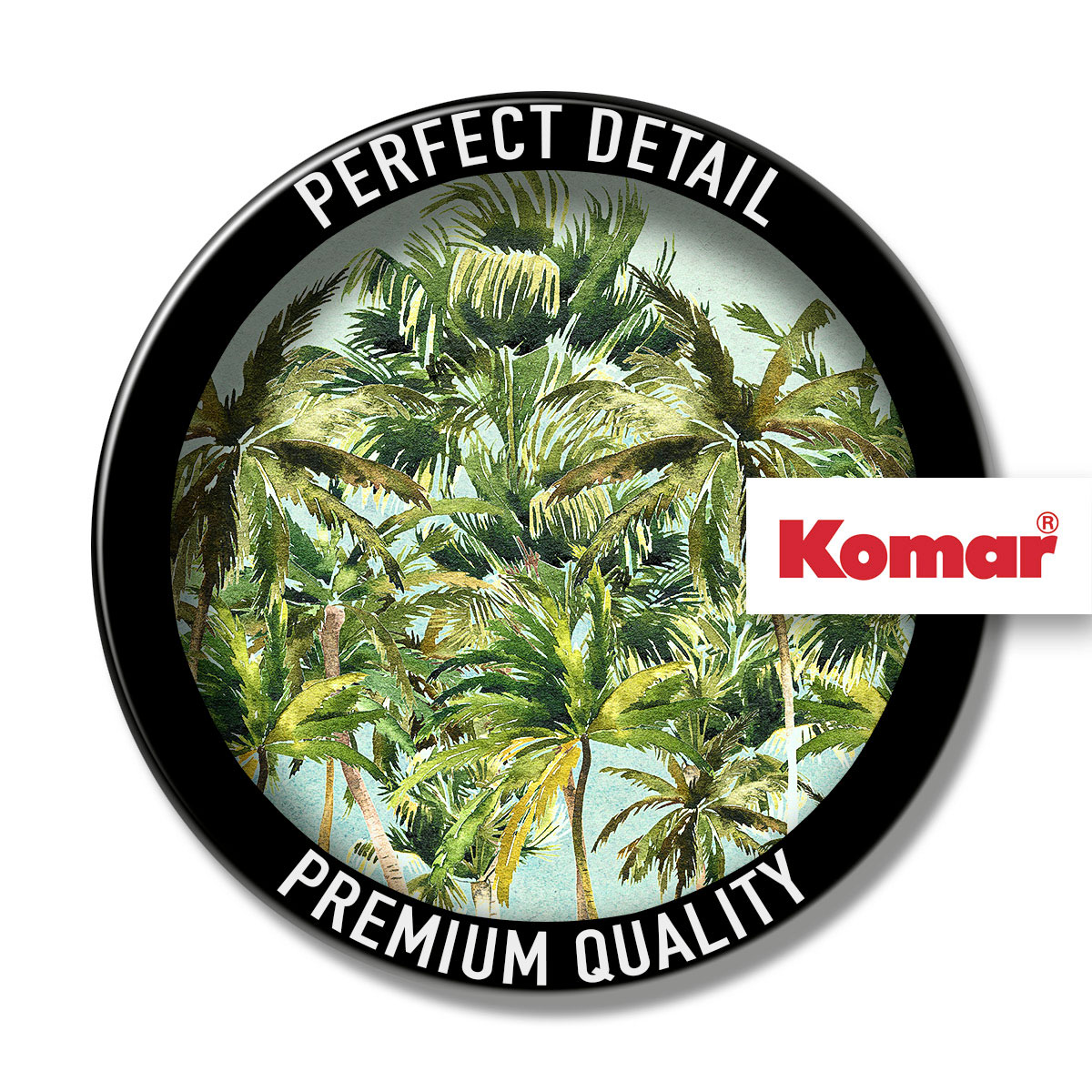 Komar  Selbstklebende Vlies Fototapete rund Coconut Trees Durchmesser 125 cm Bild 3