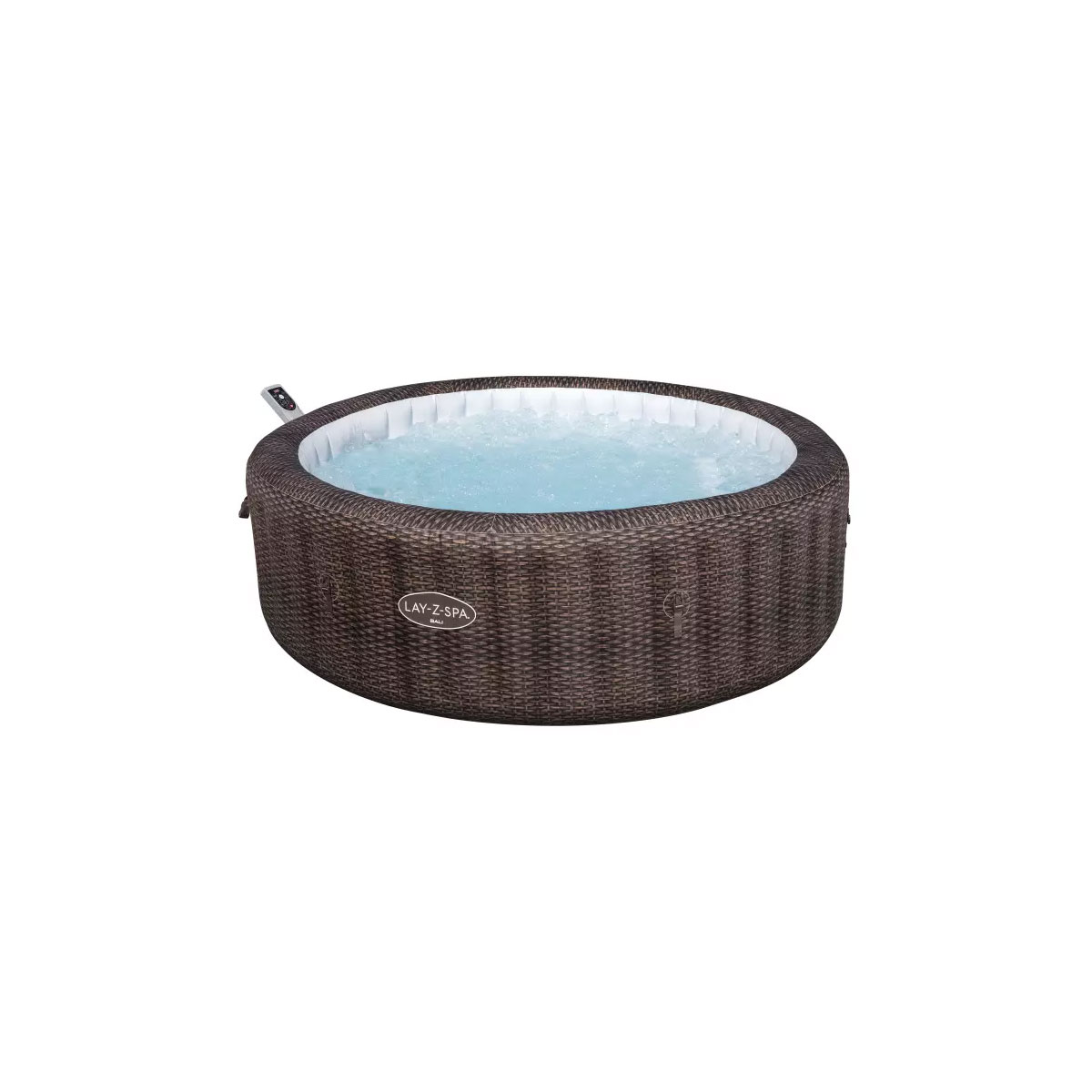 Bestway LAY-Z-SPA® Energiespar-Whirlpool Bali AirJet™ mit App-Steuerung, Ø 216 x 71 cm, Rattan-Optik Bild 2