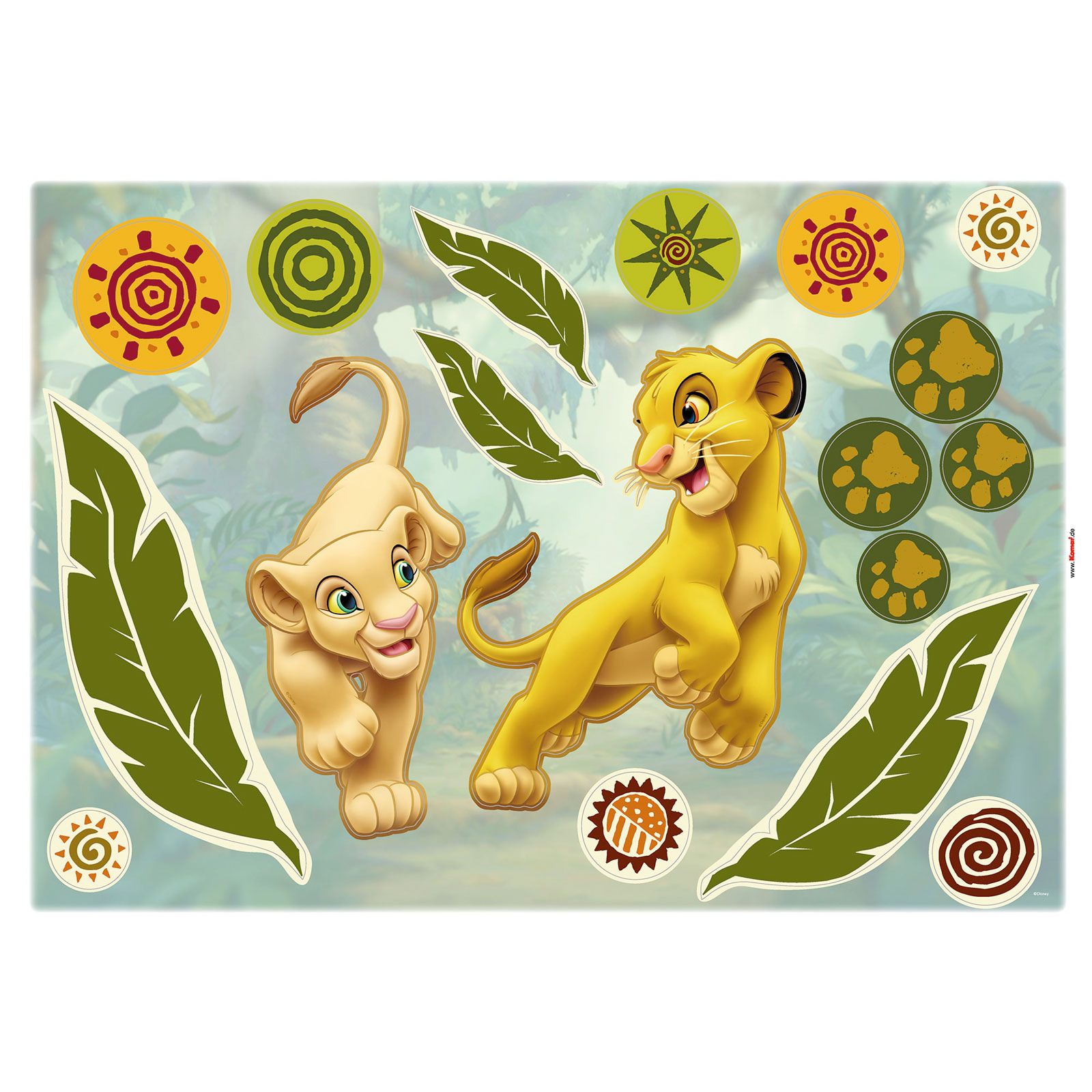 Komar  Wandtattoo Simba and Nala 50x70 cm Bild 2