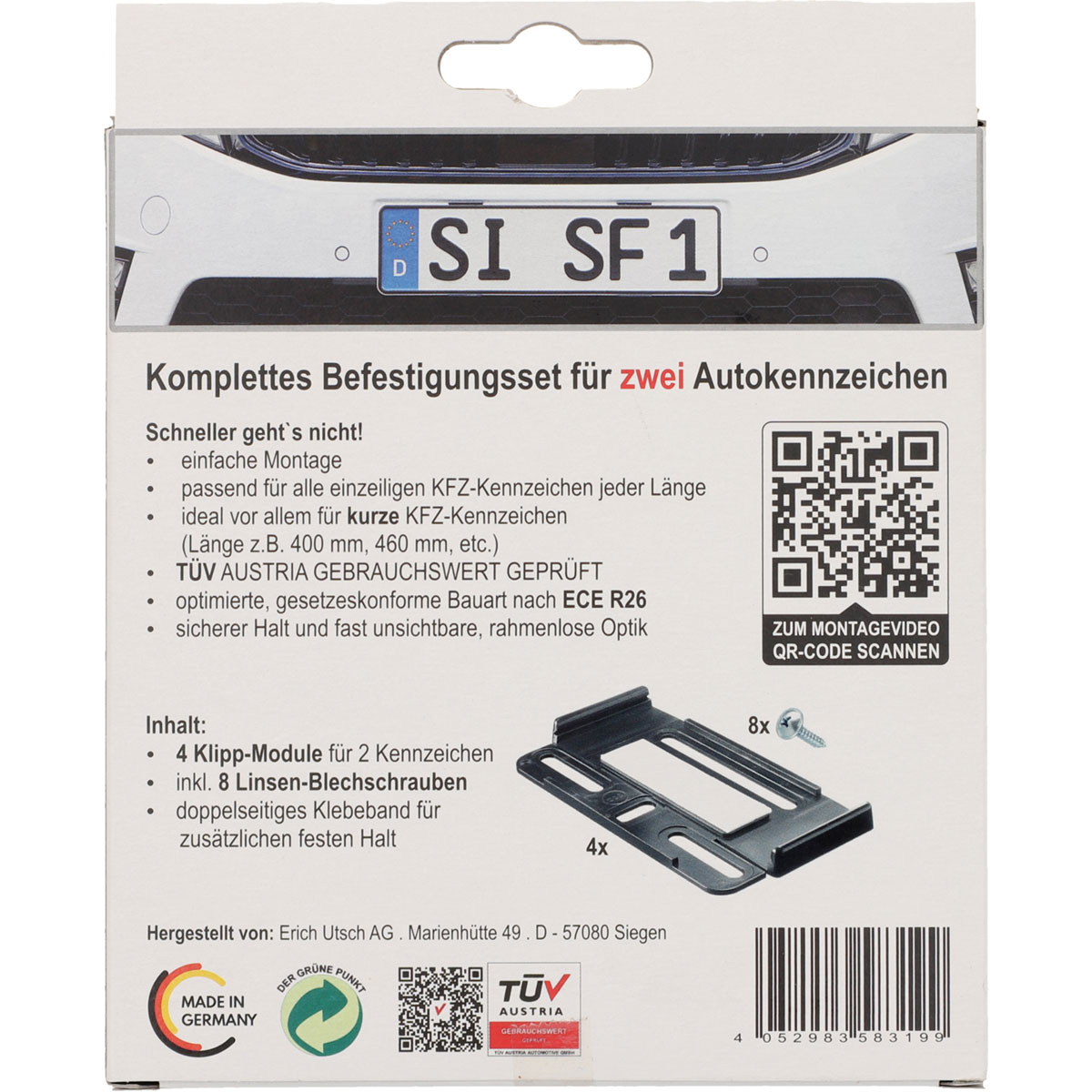 Kennzeichenhalter sumple fix schwarz Bild 7