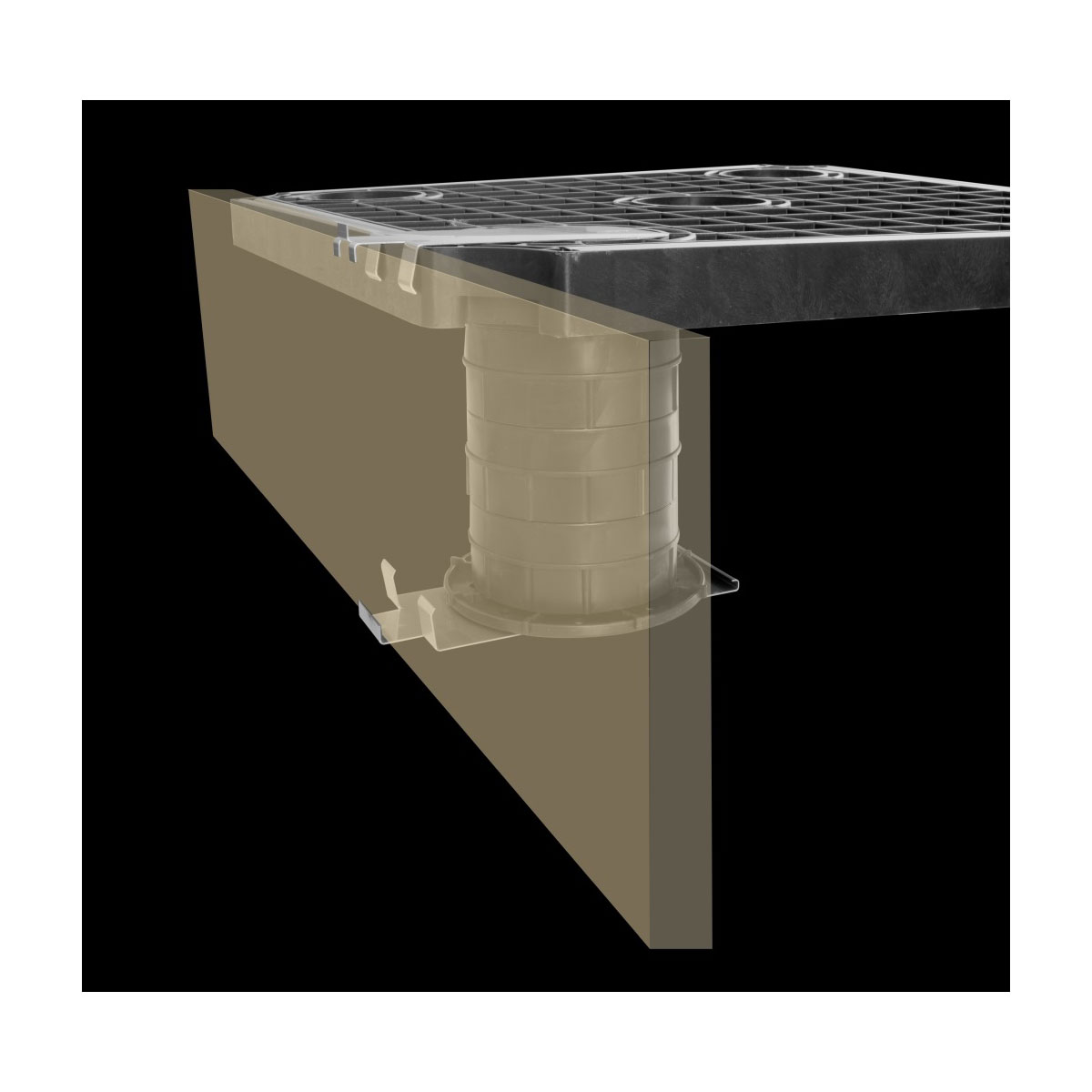 Verkleidungsclip Level up 20 mm Edelstahl oben