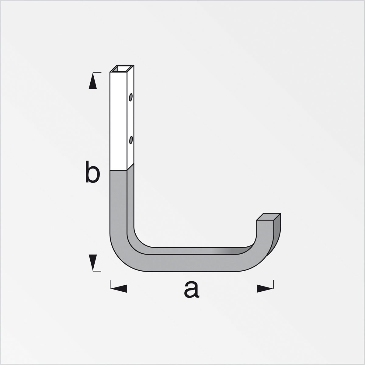 MyTool Wandhaken 250 mm gummiert rot Bild 2