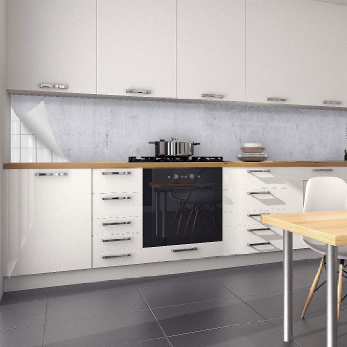 MySpotti Folie Küche Wandmuster 450 x 60 cm Bild 1