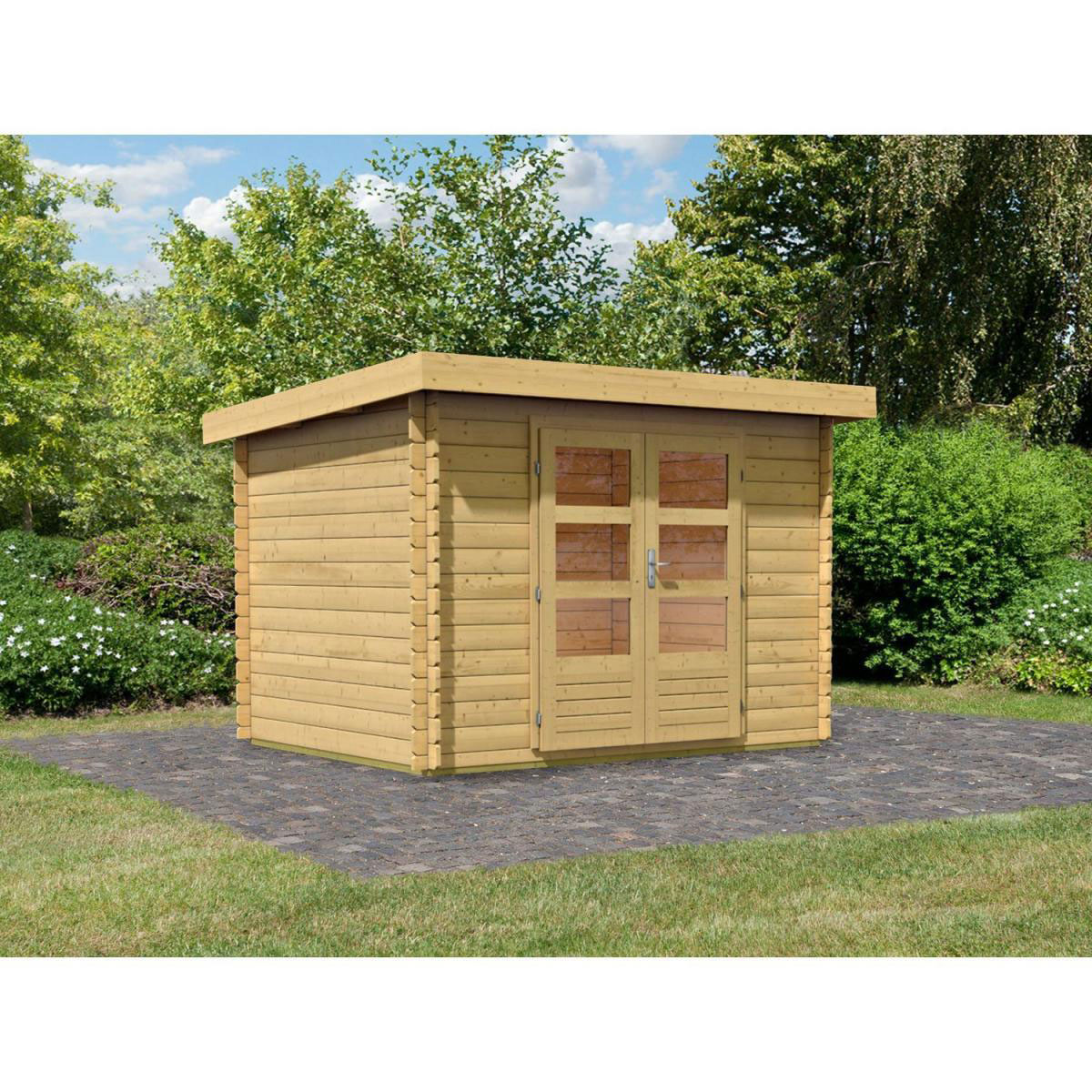 Karibu Gartenhaus Bastrup naturbelassen 297 x 237 x 220 cm Bild 1