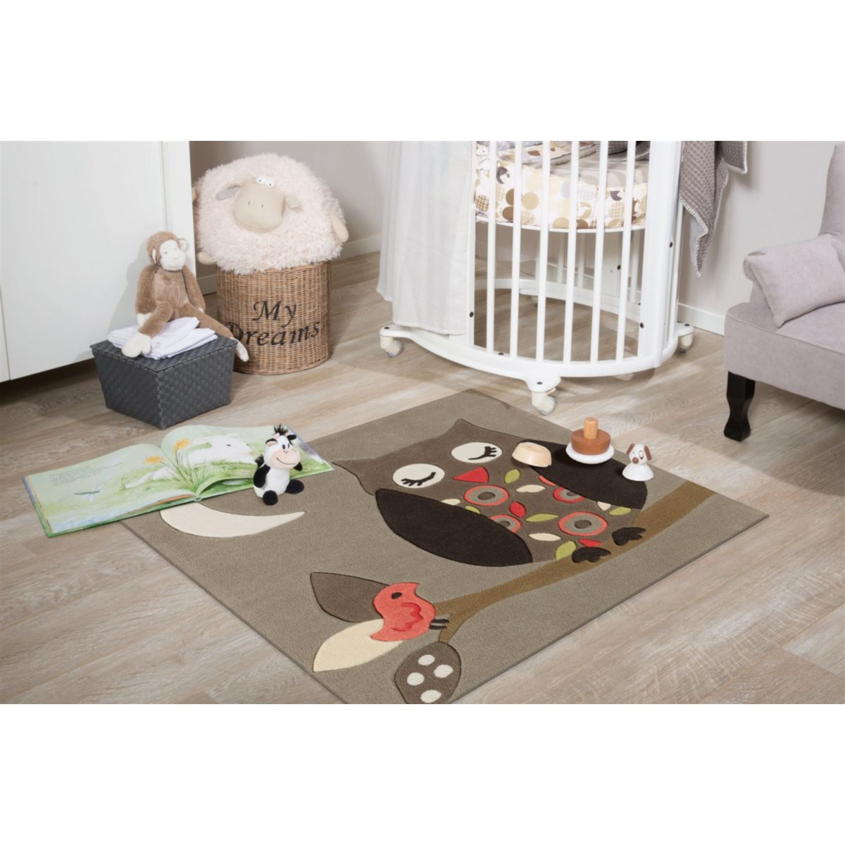 Joy 4190 Multi Owl 130cm x 130cm ECKIG Bild 2