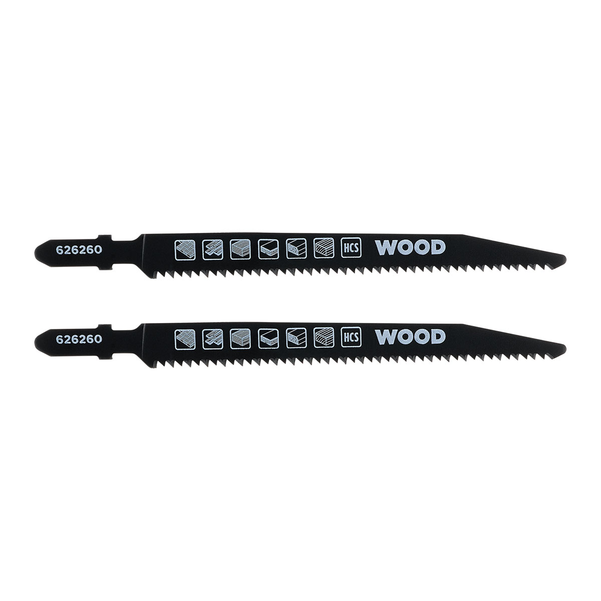 kwb HCS-Stichsägeblätter Down-Cut mit T-Schaft für Laminat und Holz fein, 2-tlg.117 mm