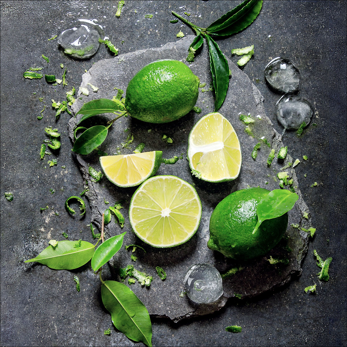 Glas-Art Lemonmix 30 x 30 Glasbild Bild 1