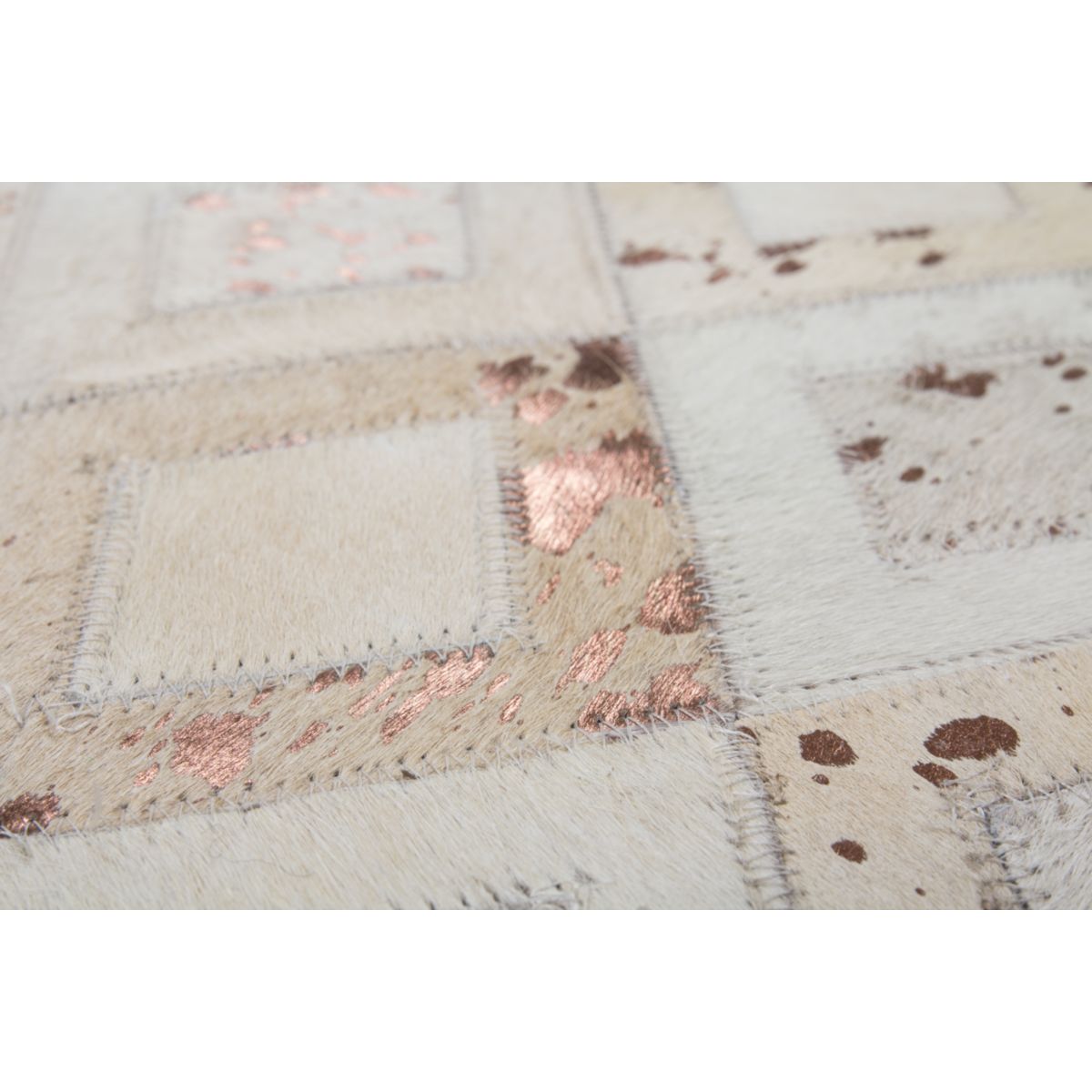 Pouf Hocker Spark 110 elfenbein chrome 45x45cm Bild 2