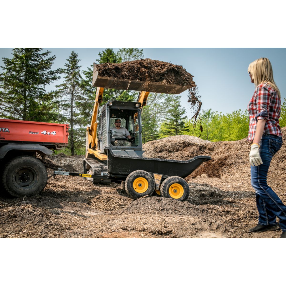 Polar Schubkarre Anhänger 623L 249x137x79cm Bild 3