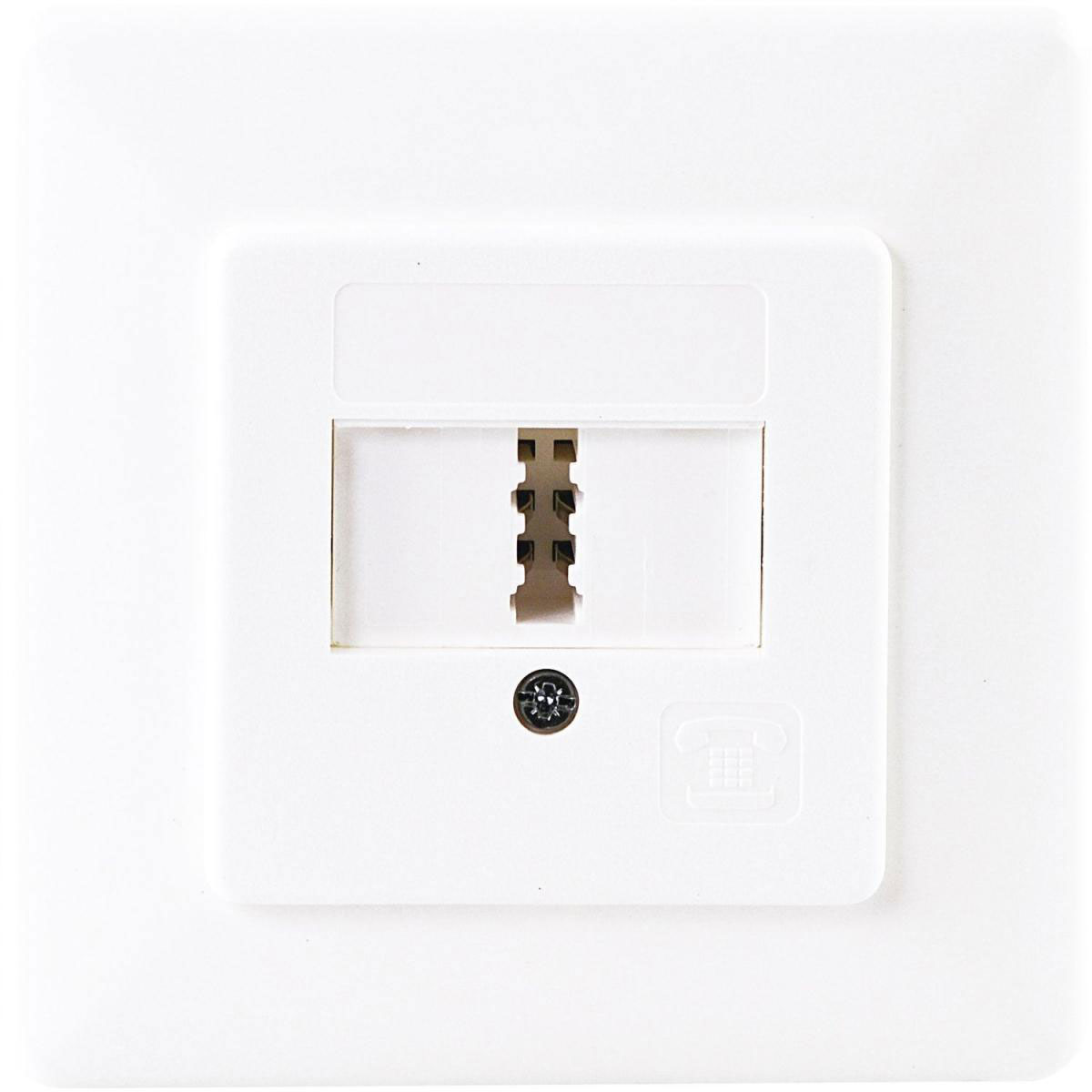 Schwaiger Telefon-Anschlussdose F Unterputzmontage weiß