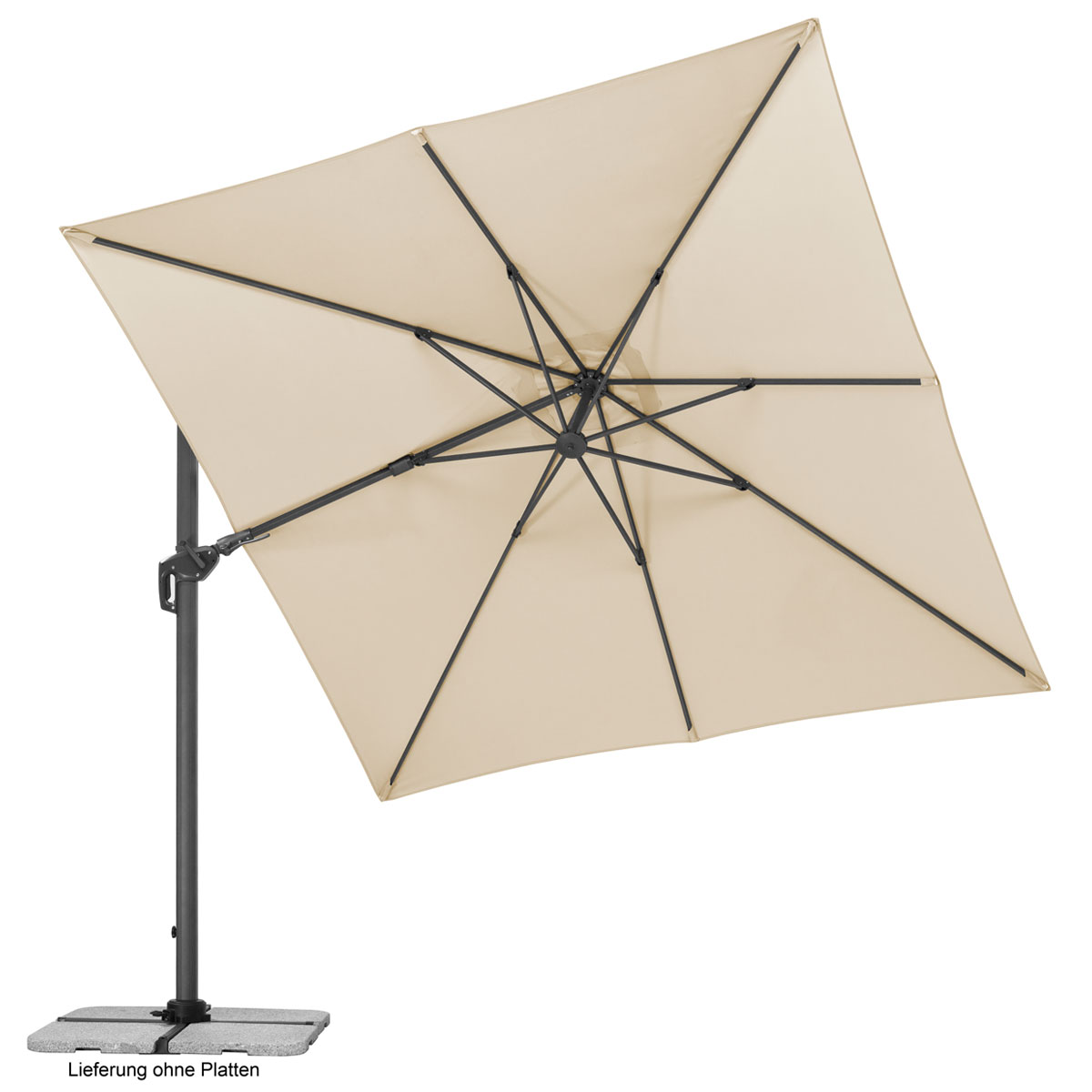 Schneider Schirme Ampelschirm Rhodos Twist 300 x 300 cm natur Bild 3