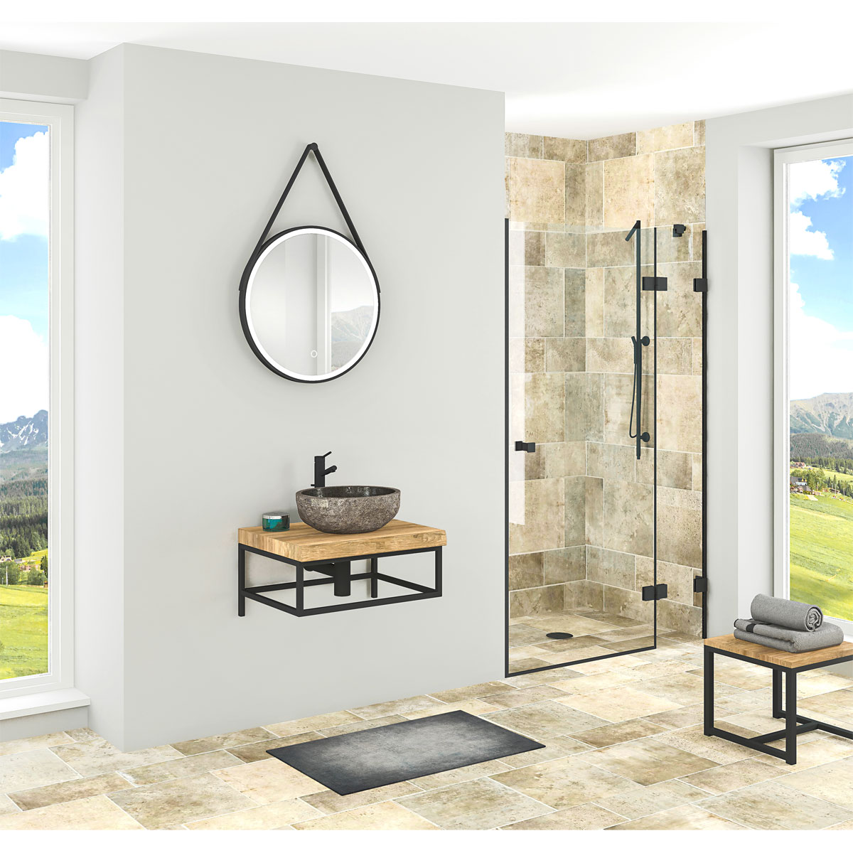 Massivholzplatte Tree Eiche geölt 68 x 6,6 x 39,5 cm Bild 2