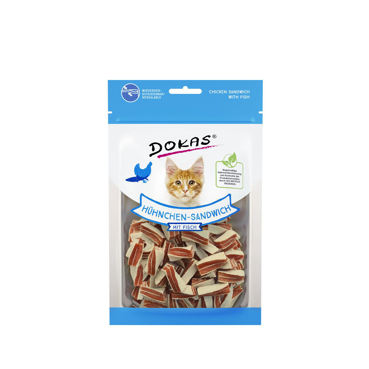 Dokas Snack Hühnchen Sandwich mit Fisch 70g