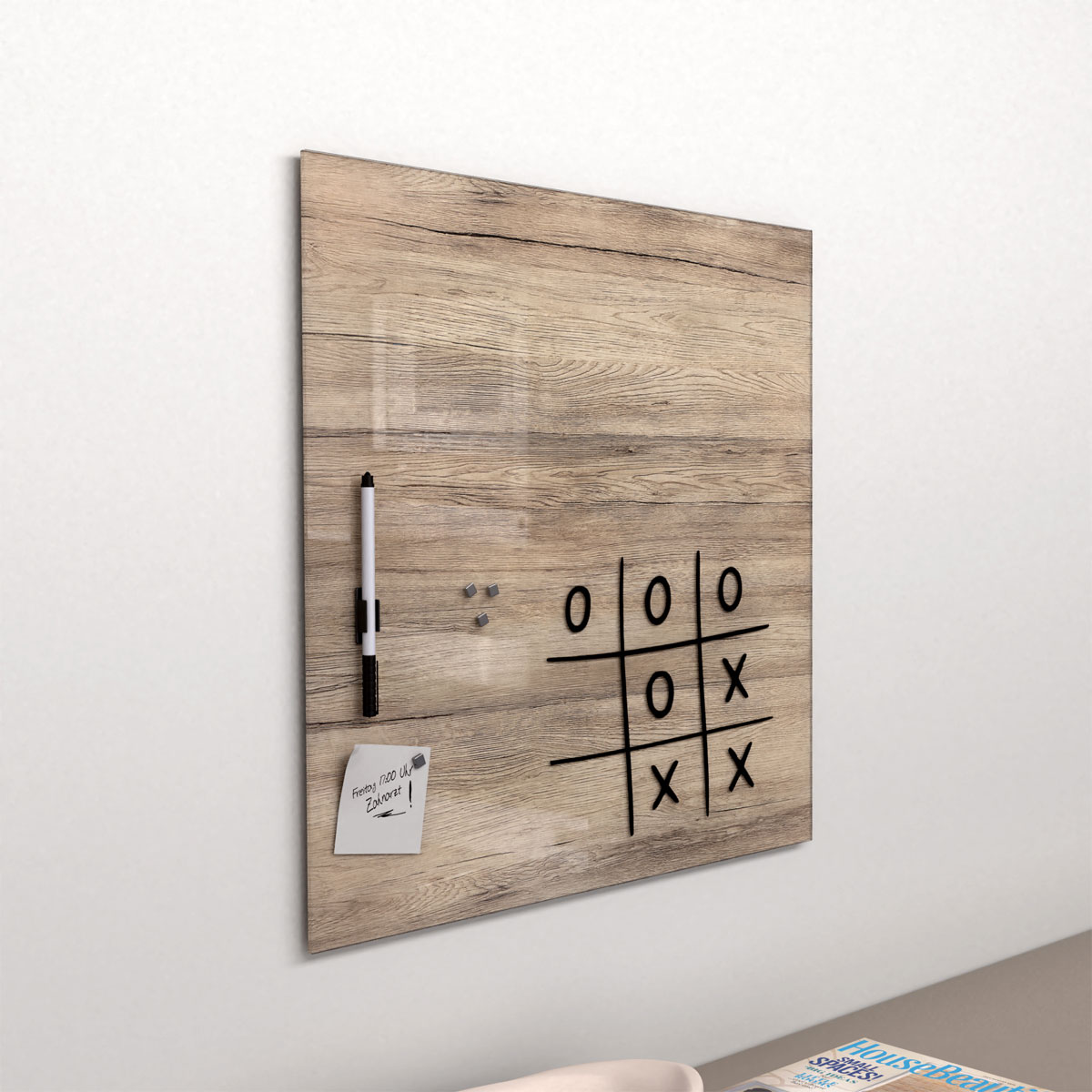 Memo-Art Wood braun 50 x 50 cm Memoboard Bild 1