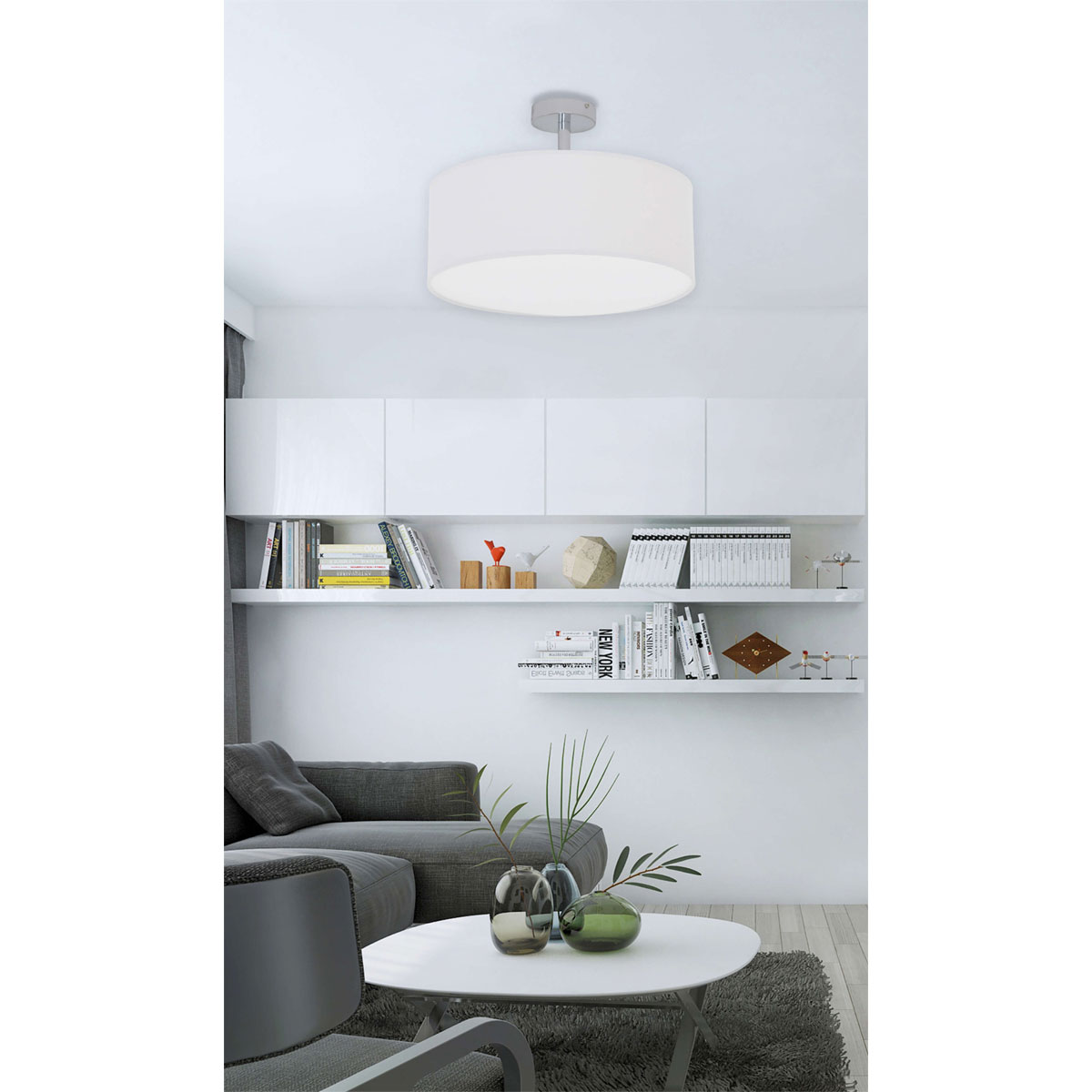 näve  Deckenleuchte New York weiß Textil Bild 5