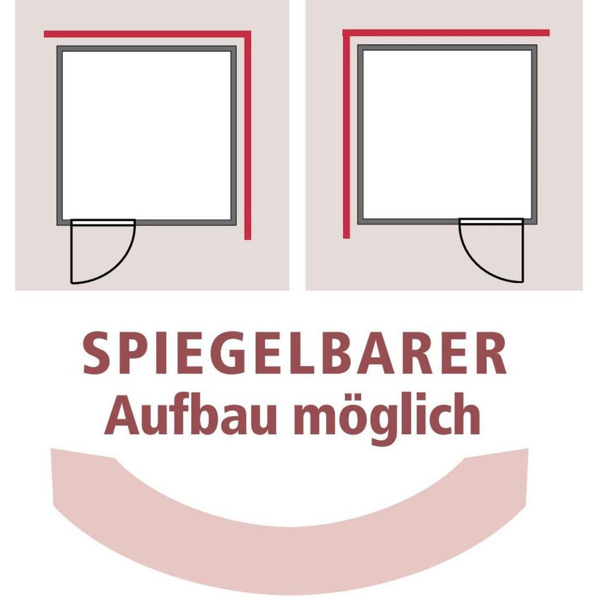Karibu Sauna Minja Fronteinstieg 3,6 kW Ofen integr Strg mit Kranz graphitfarbene Glastür Bild 11