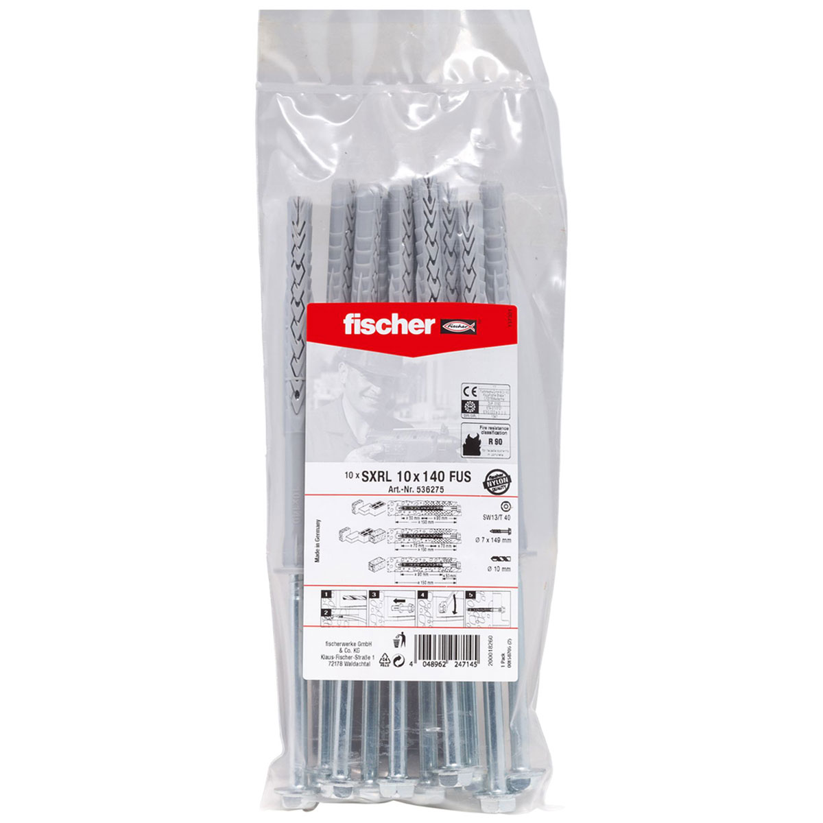 Fischer  Langschaftdübel SXRL 10 x 140 mm 10 Stück