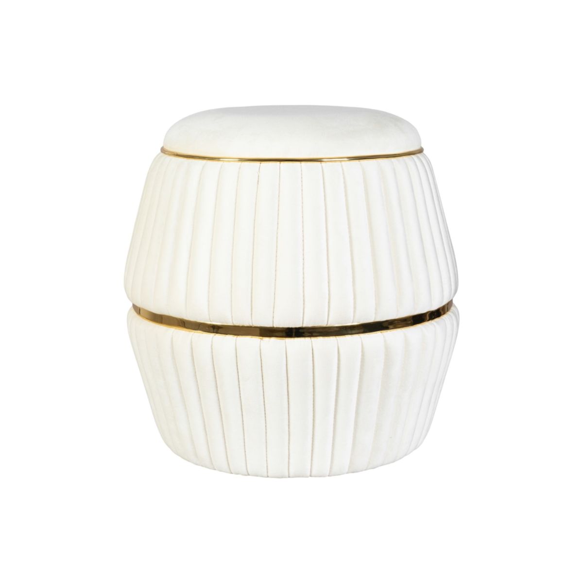 Hocker Doric 225 elfenbein gold