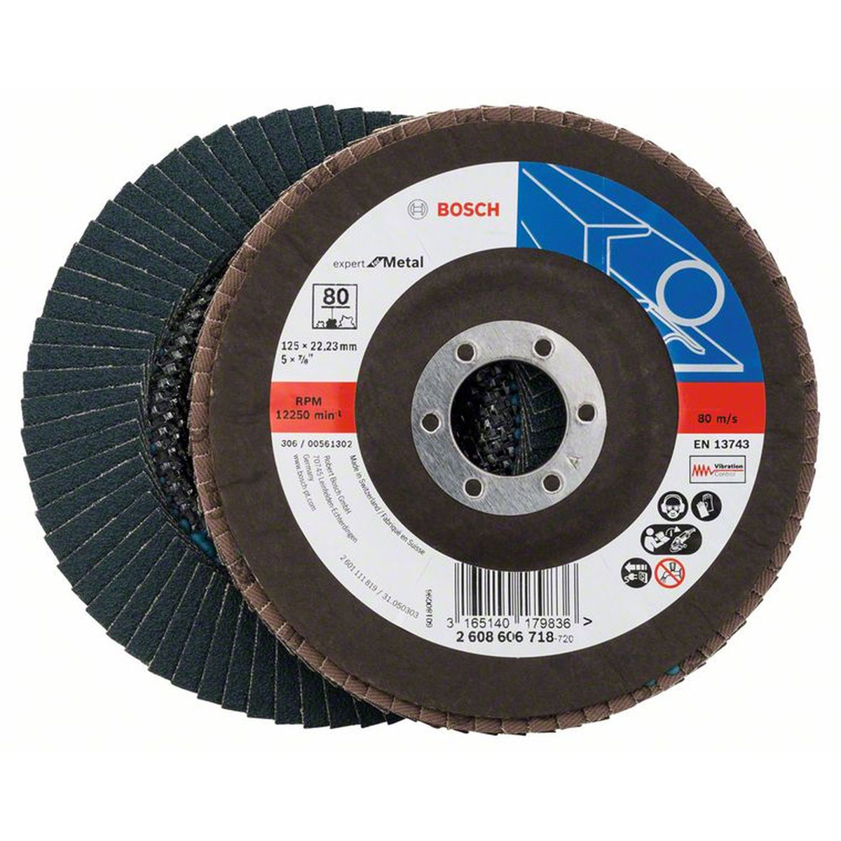 Bosch  Fächerschleifscheibe X551 K80 12,5 x 12,5 cm Bild 3