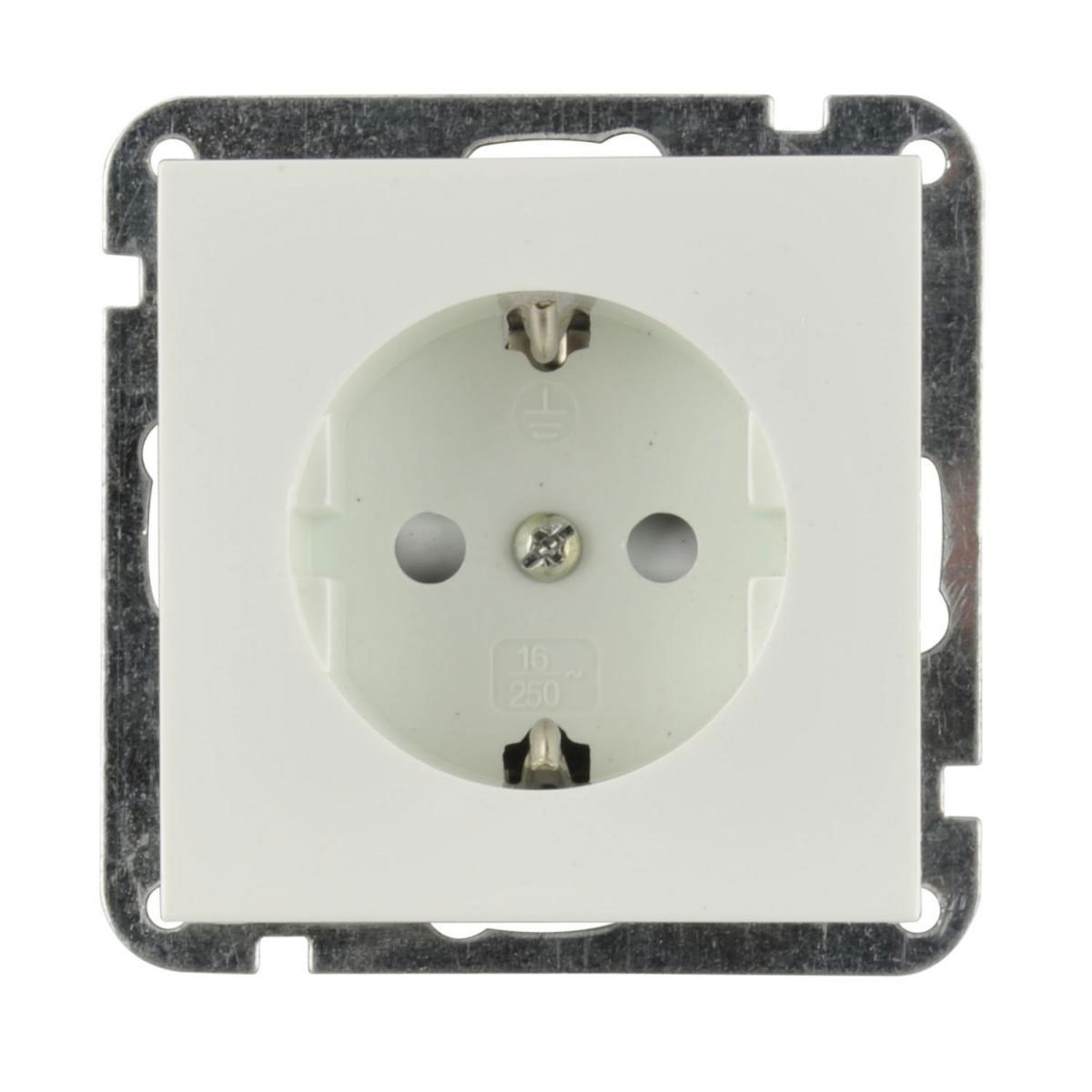 Steckdose mit Kindersicherung Melbourne alpinweiß Serie 701