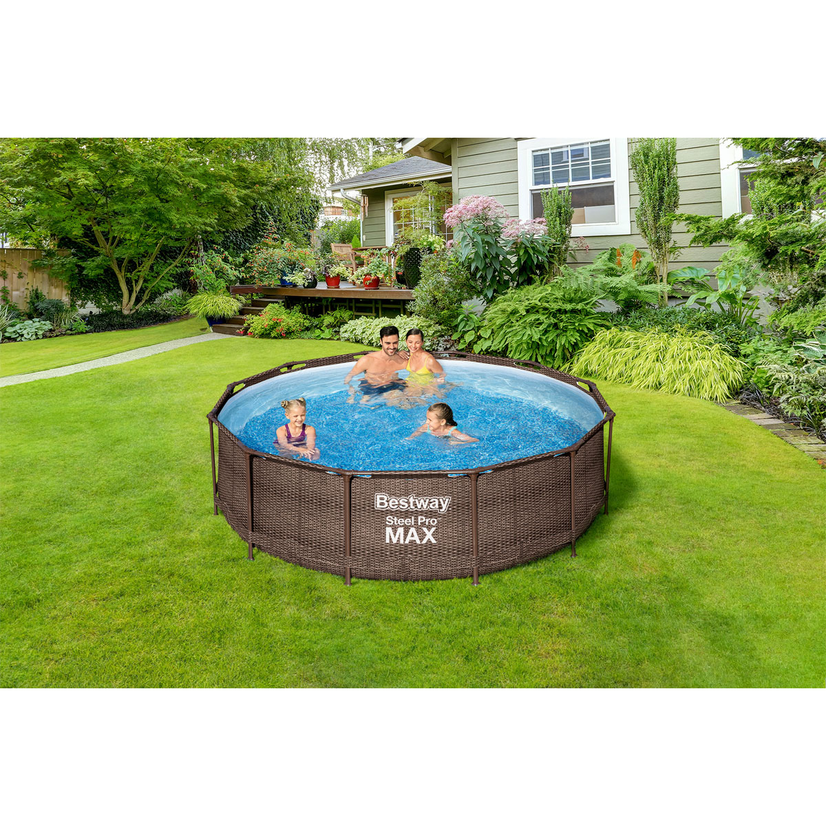 Bestway Frame Pool Komplett-Set mit Filterpumpe und Sicherheitsleit Bild 18