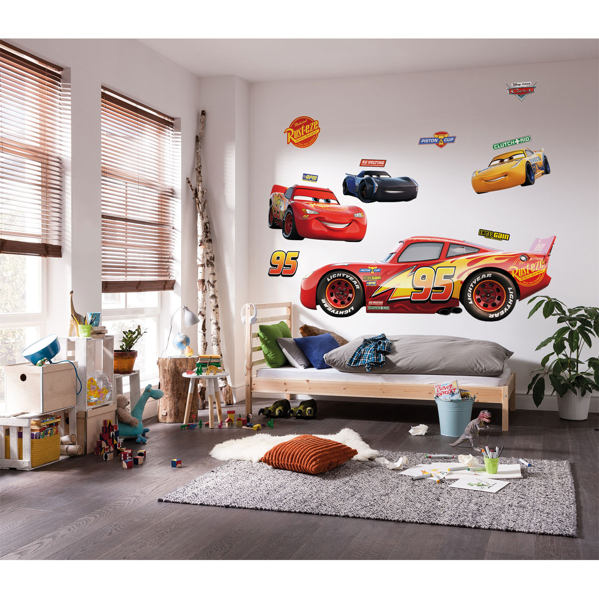 Komar  Selbstklebende Vlies Wandtattoo Cars XXL 127x200 cm