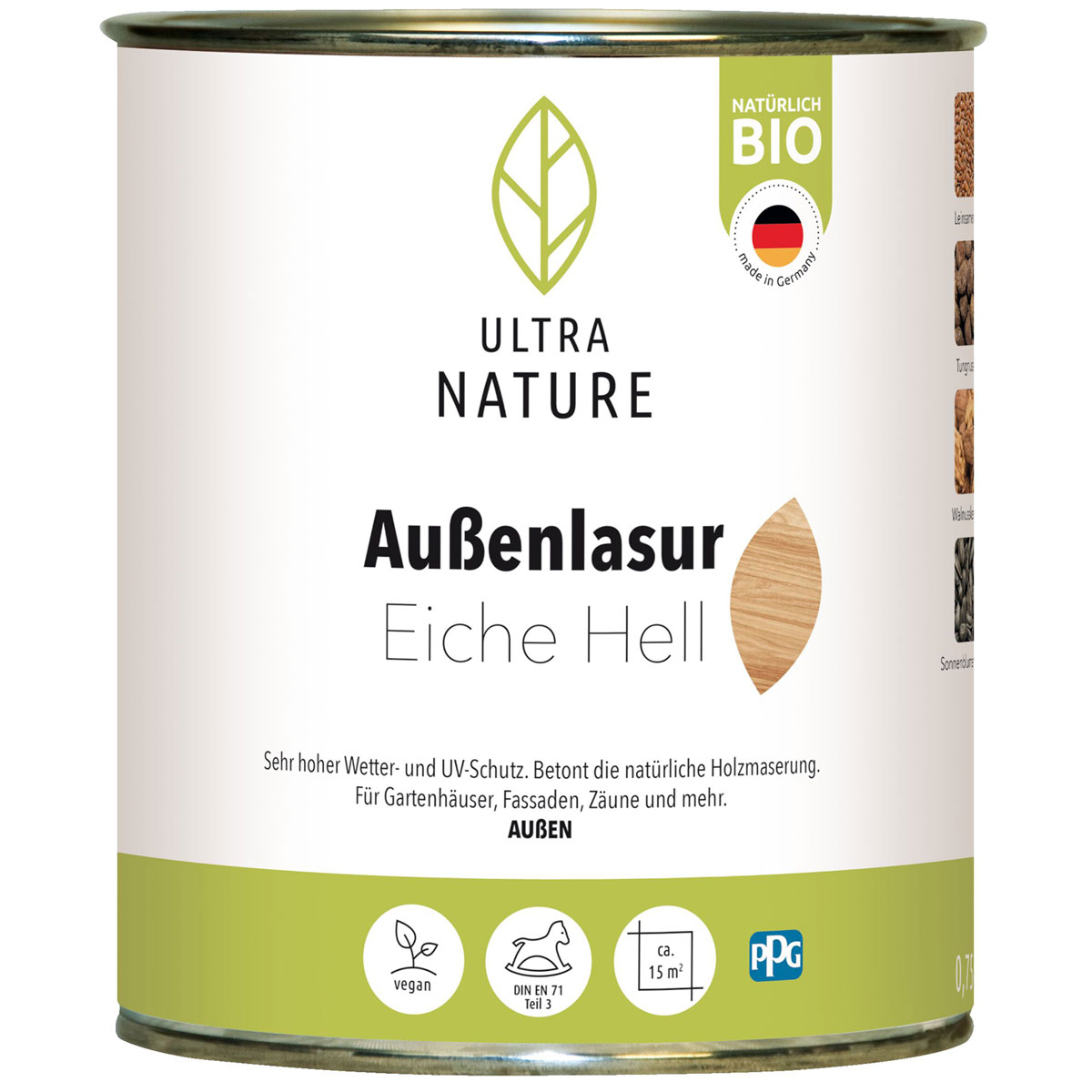 Ultra Nature Außenlasur Eiche Hell 0,75 L Bild 1