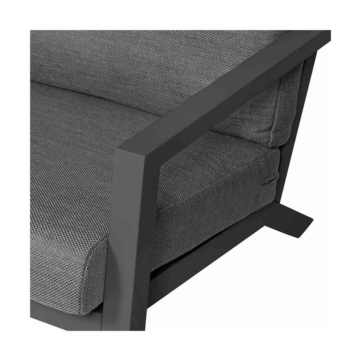 Siena Garden Lounge 3er-Sofa Belia 210 x 81 x 91 cm matt anthrazit/grau Bild 3