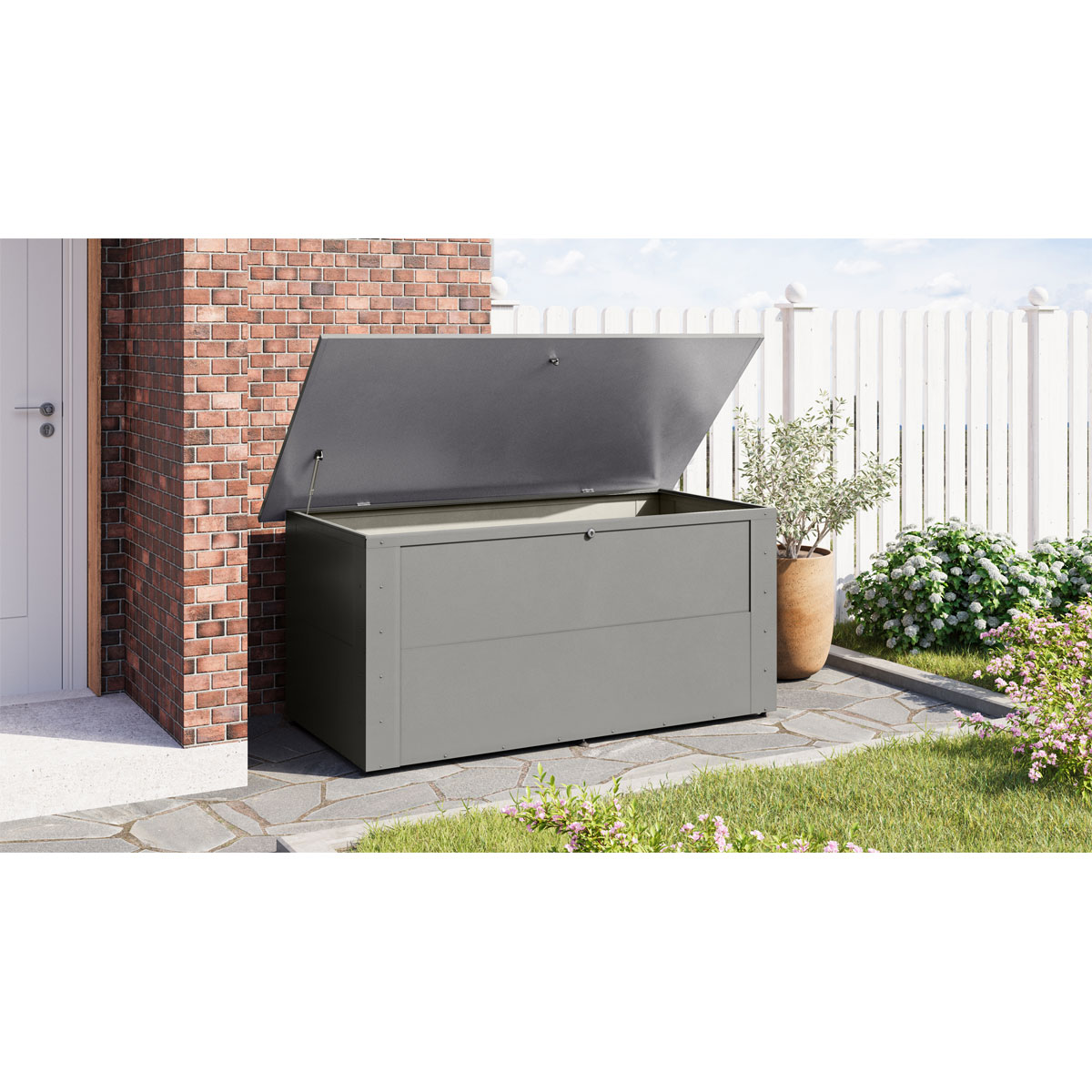 Karibu Metallbox "Himalia 2" graualuminium Bild 3