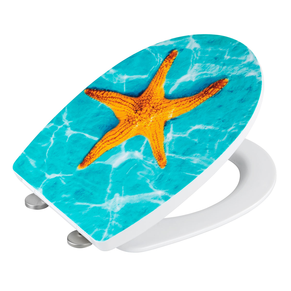 Wenko  WC-Sitz Tonga mit Hochglanz-Oberfläche Toilettensitz mit Absenkautomatik Schnellbefestigung aus bruchstabilem Thermoplast Bild 5