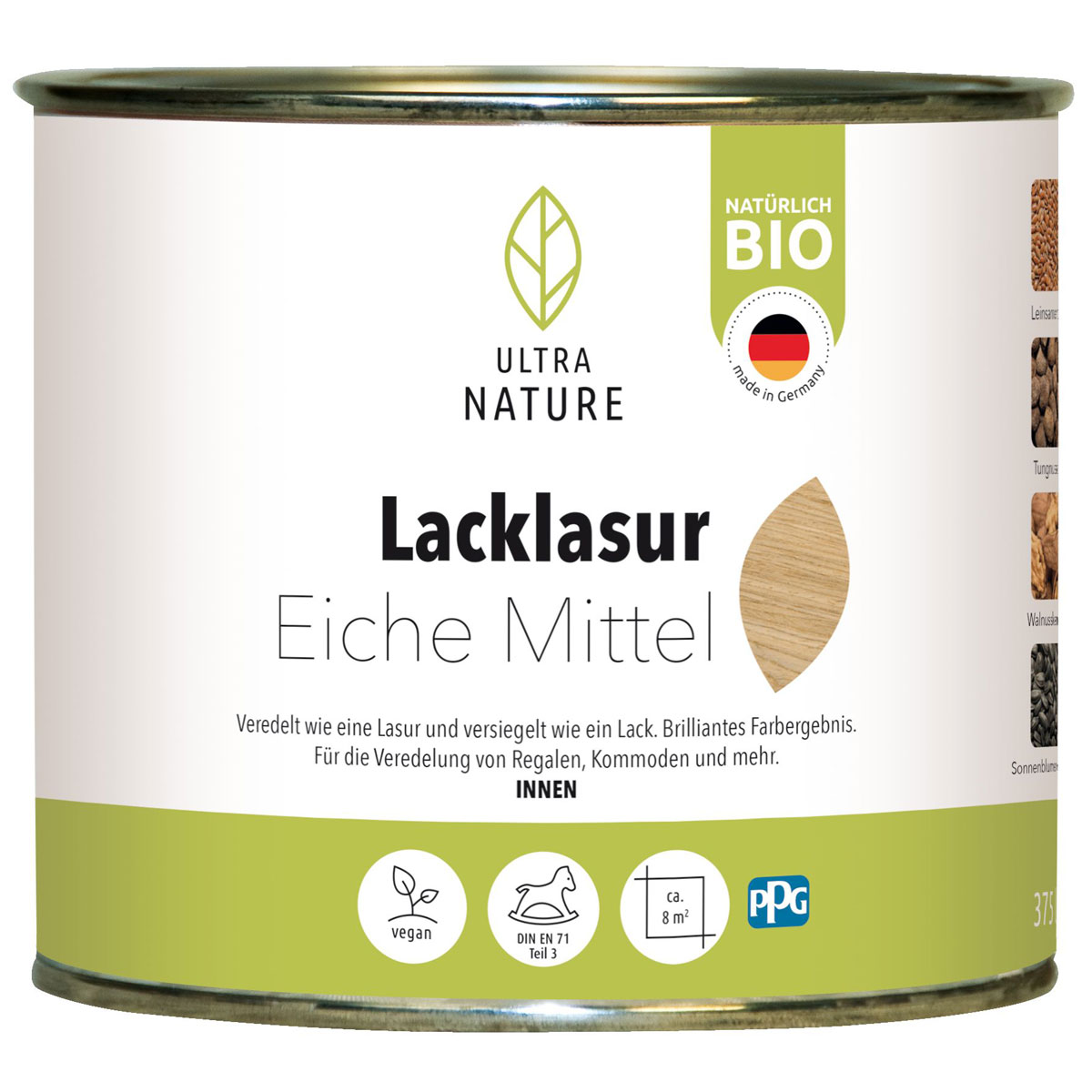 Ultra Nature Lacklasur Eiche Mittel 0.375 L
